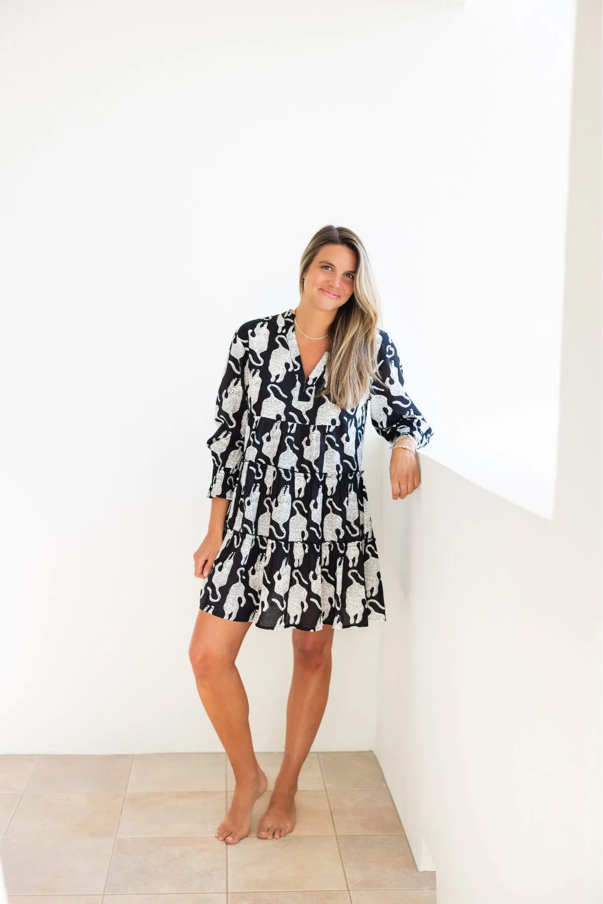 Dover Dress Black Tiger Comfy Yet Stylish