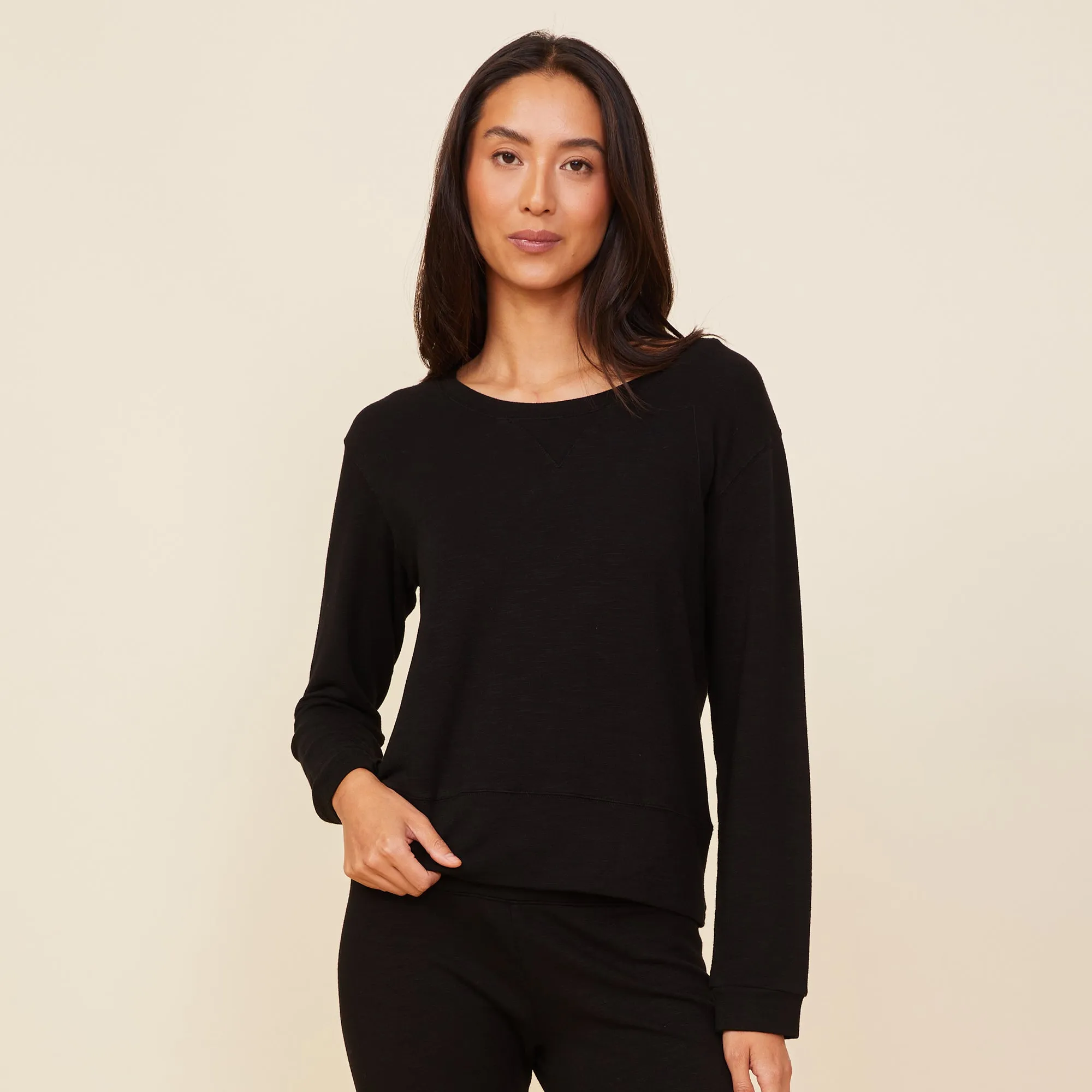 Supersoft Crew Neck Sweatshirt Chic Tailoring Design