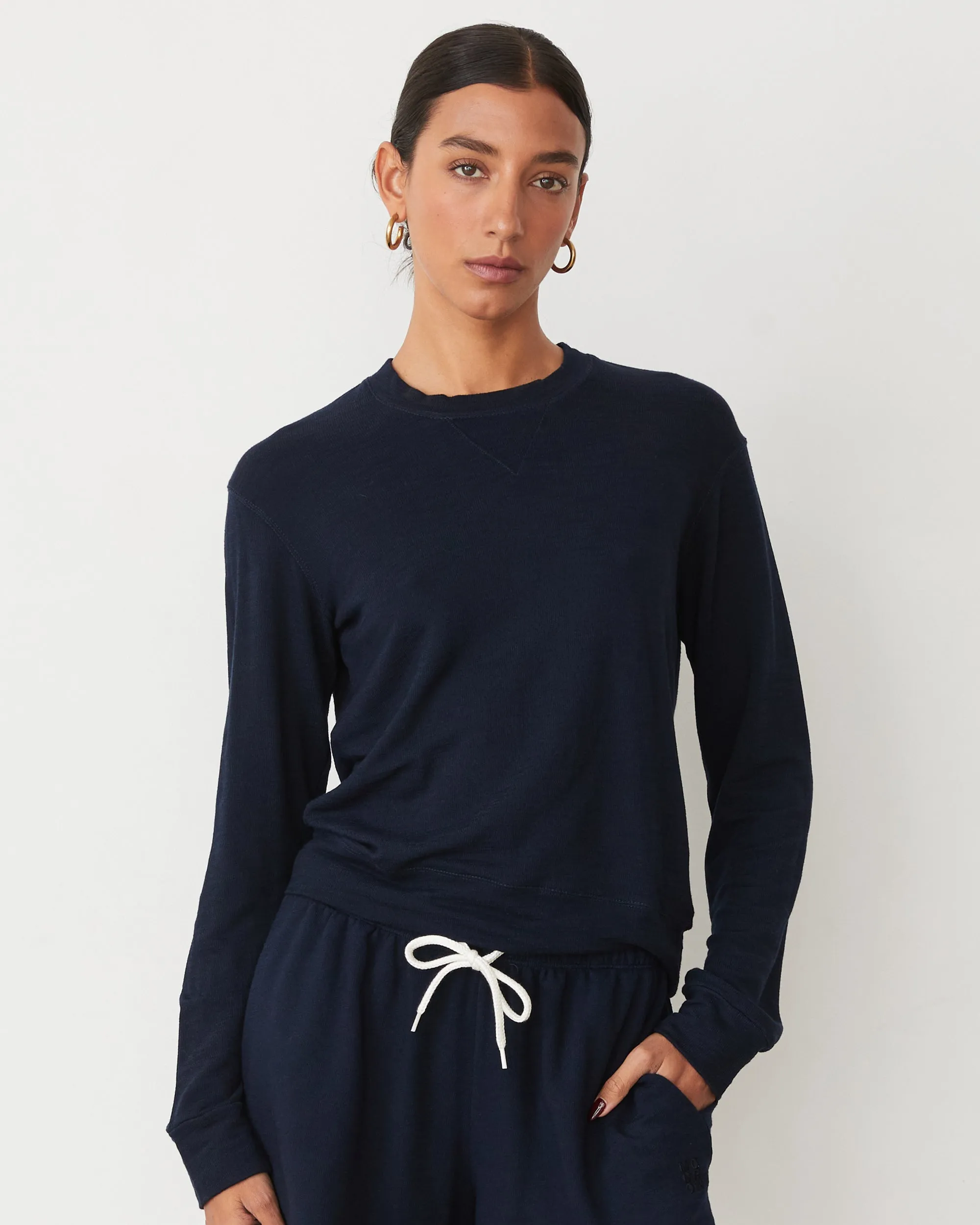 Sharp Profile Pose Glow Supersoft Crew Neck Sweatshirt