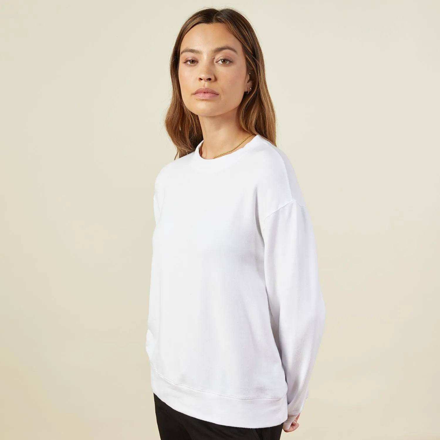Supersoft Fleece Boyfriend Sweatshirt Fashion Fit Comfort Mode