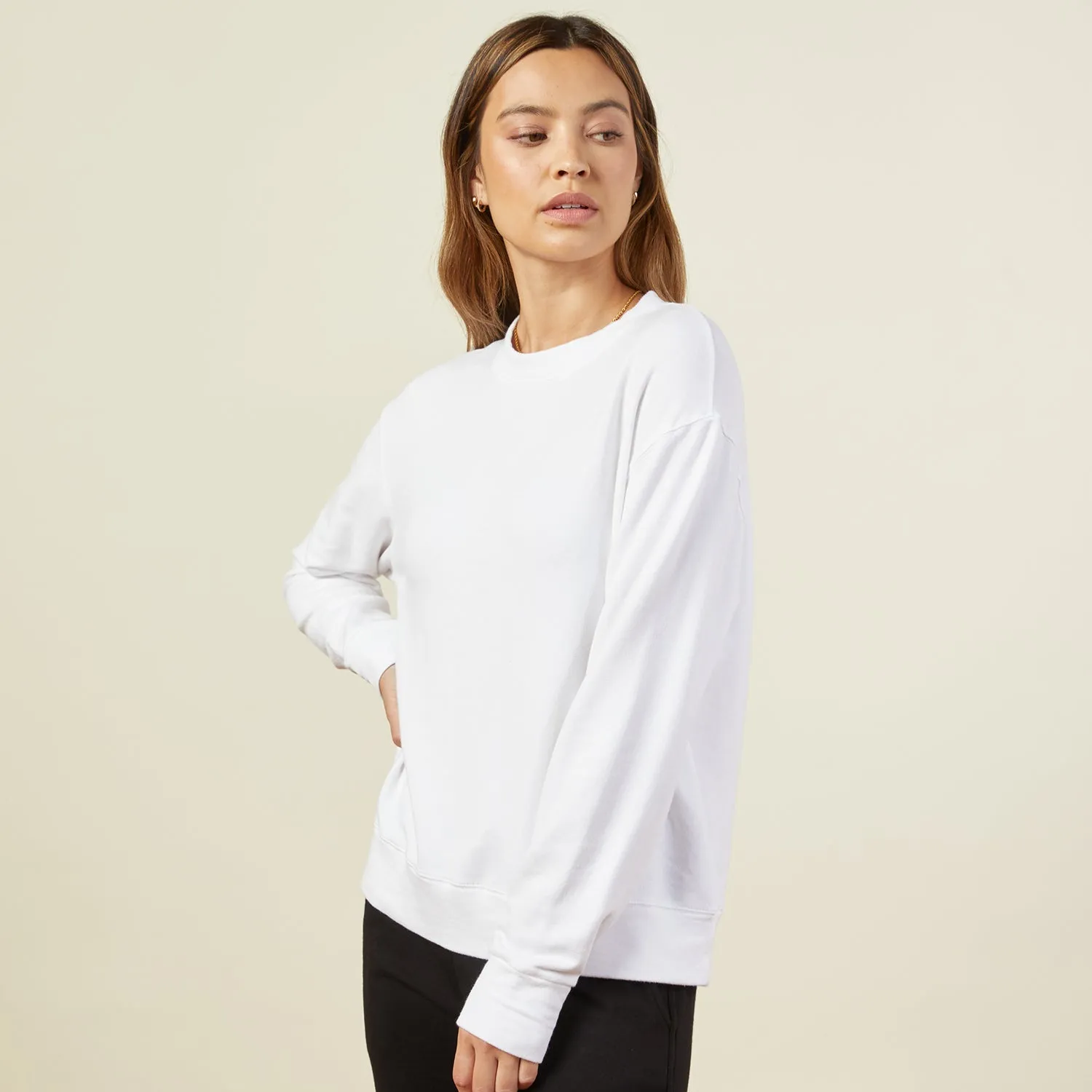 Elegant evening wear Supersoft Fleece Boyfriend Sweatshirt