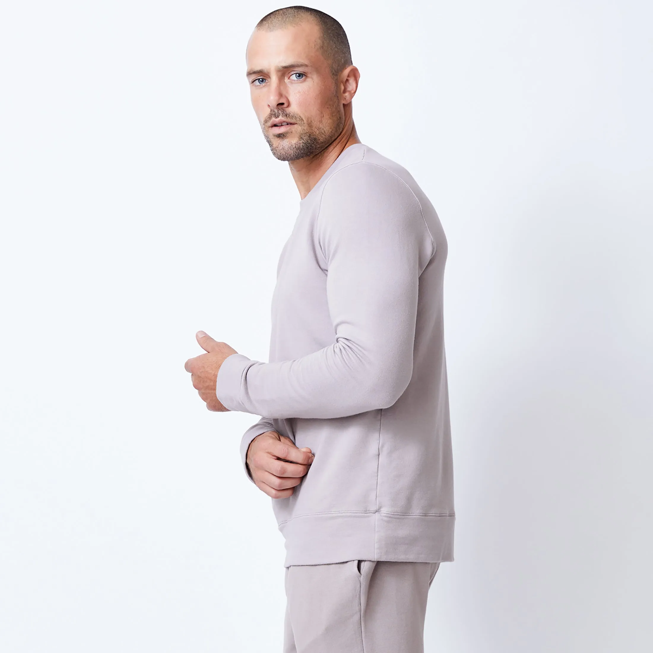 Supersoft Fleece Crew Neck Sweatshirt Stretch Knit Material HeatPressedLogos