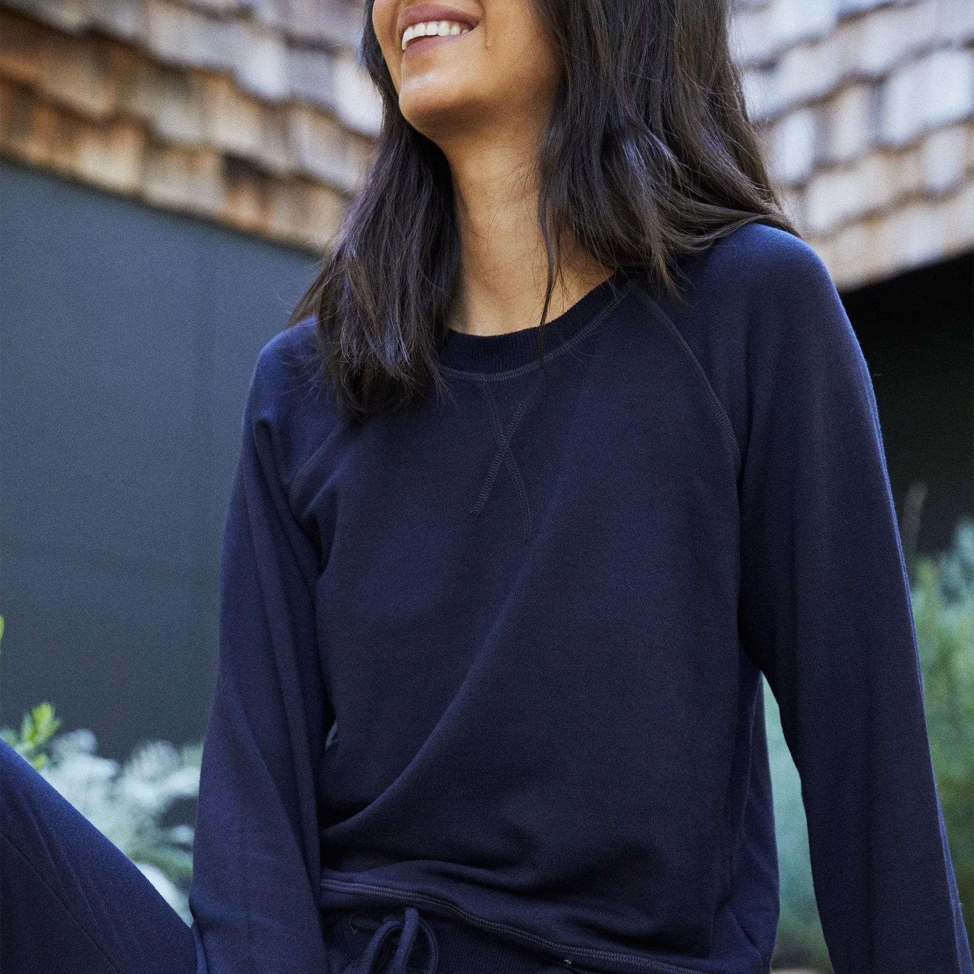 spring outfit Relaxed Layer Supersoft Fleece Raglan