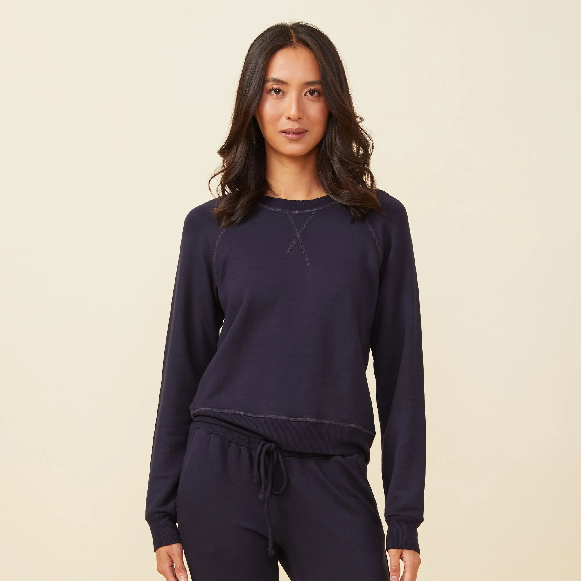 Belted-Style Supersoft Fleece Raglan