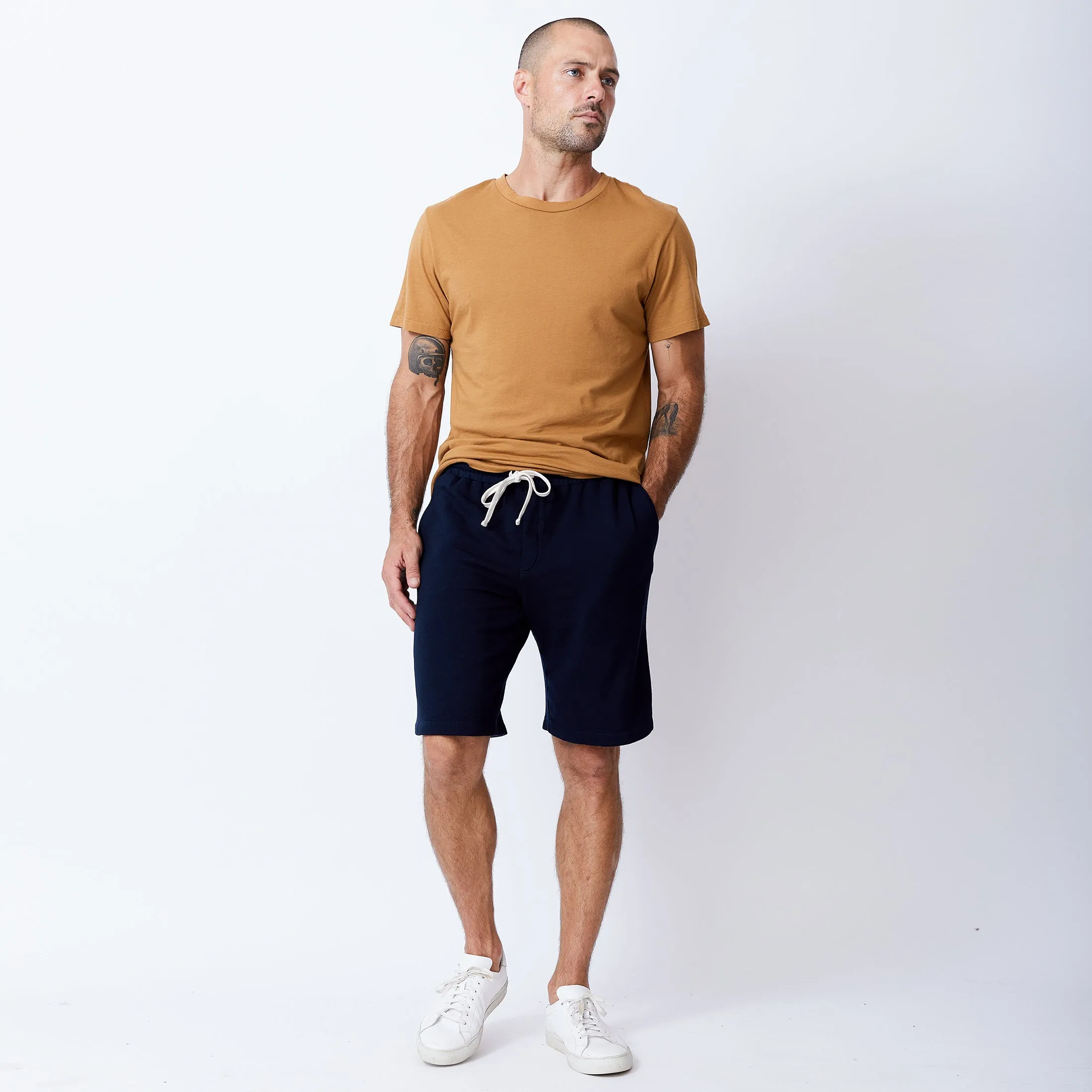 Minimalist Silhouette Cut Supersoft Fleece Shorts