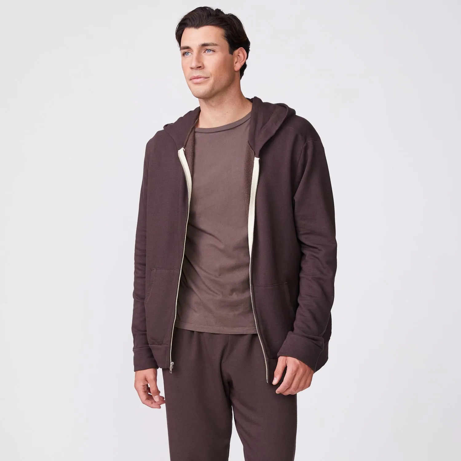 High Neck Design Supersoft Fleece Zip Up Hoody