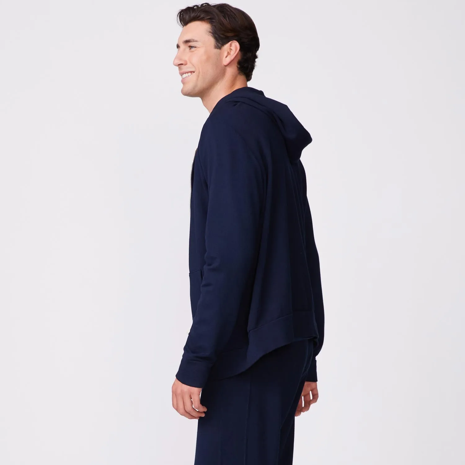 Supersoft Fleece Zip Up Hoody MinimalistDesign Light Reflective Printing