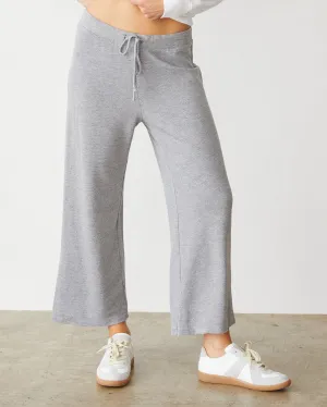 OdorResistant Sleek Comfort Supersoft French Terry Crop Lounge Pant
