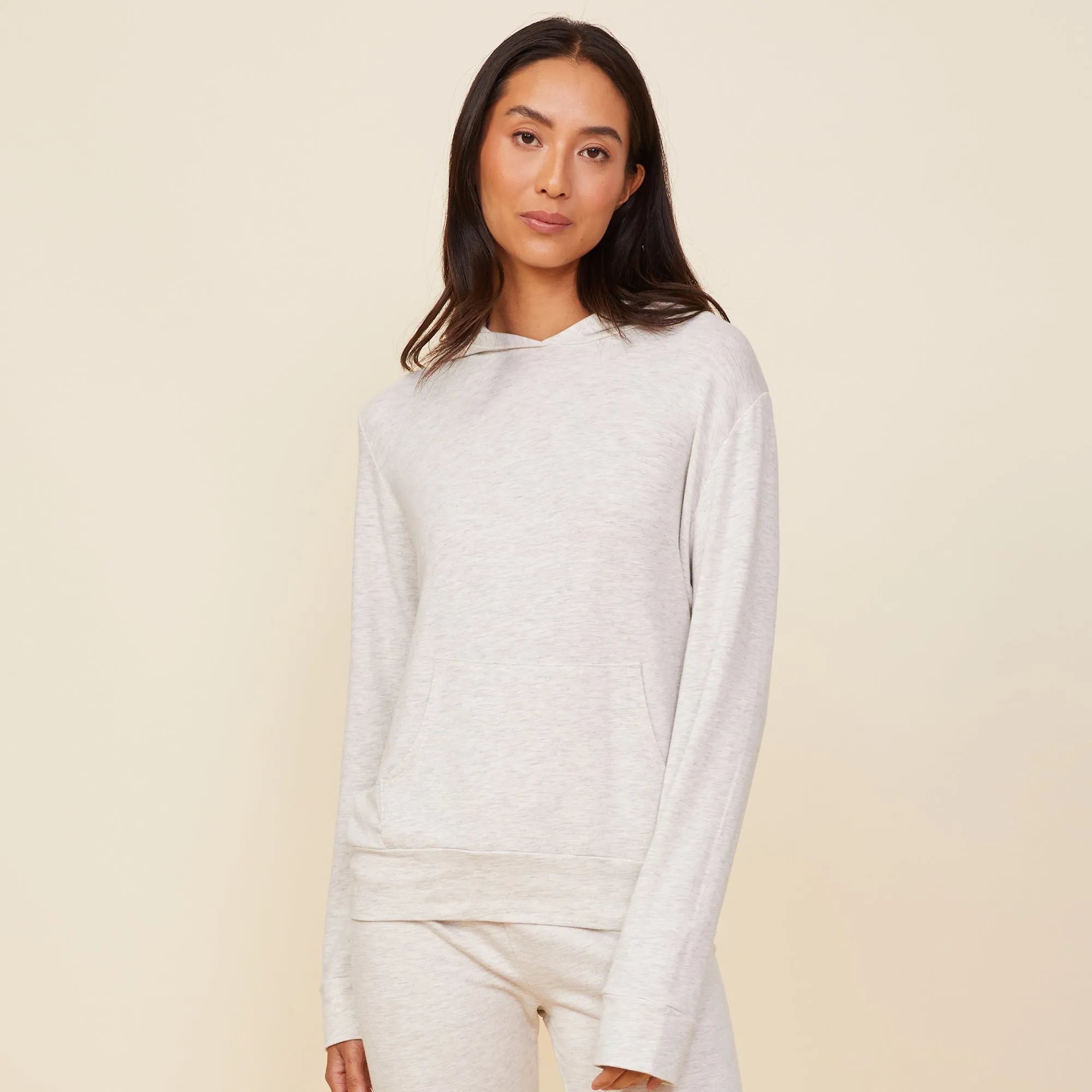 Romantic Soft Lace Accent Supersoft Pullover Hoody