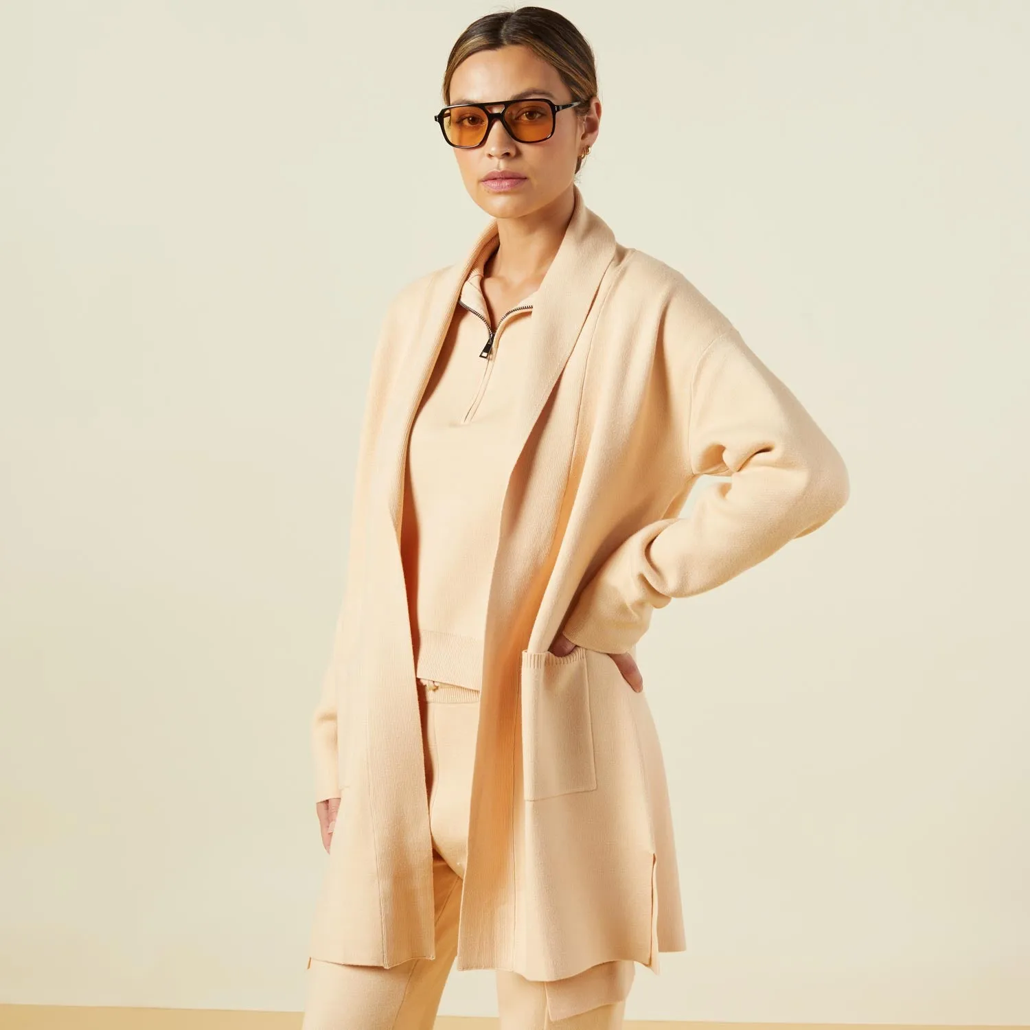 AllPurpose Design Interlock Knit Supersoft Sweater Knit Cardigan