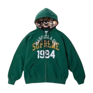 Supreme x MM6 Maison Margiela Zip Up Hoodie 'Dark Green'