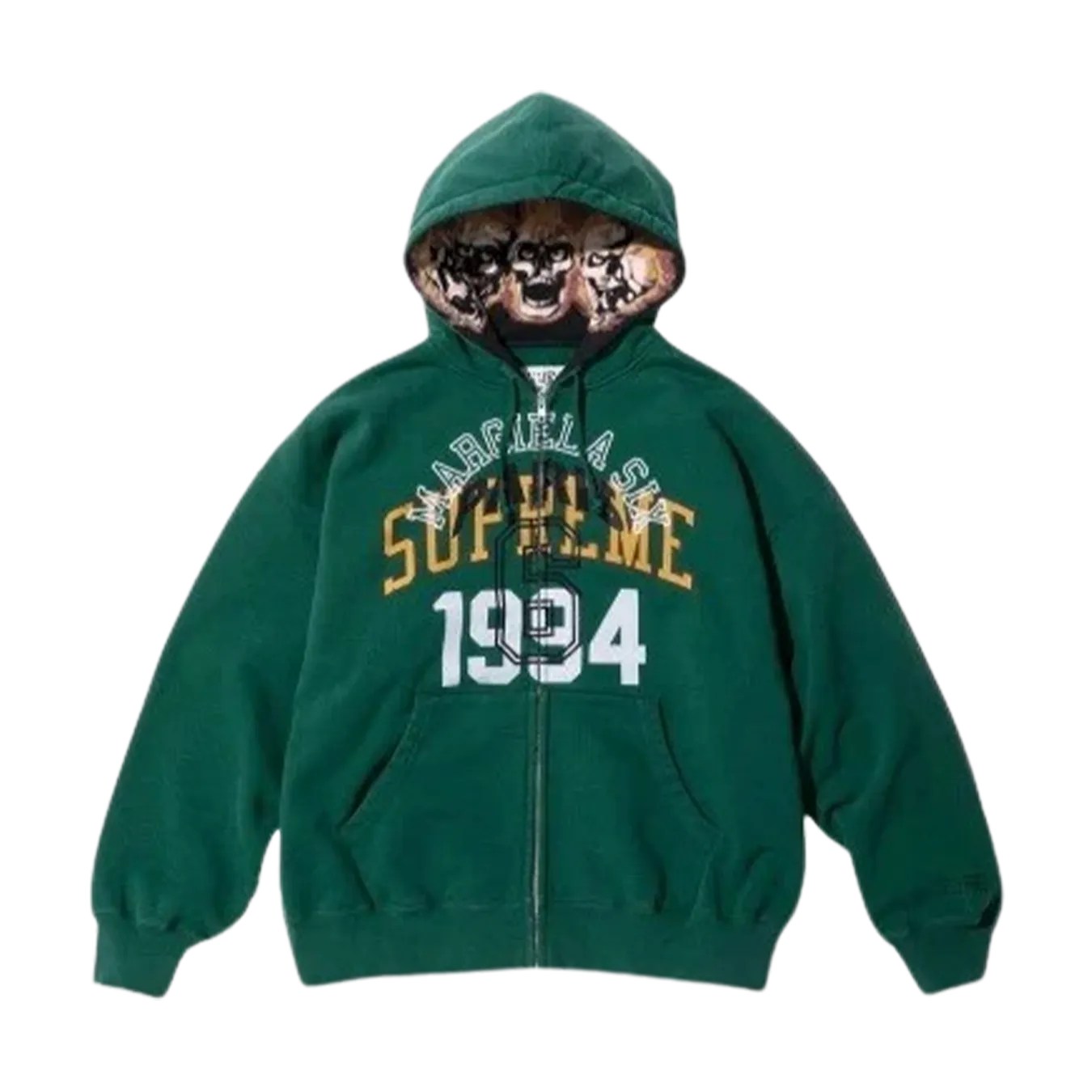 Supreme x MM6 Maison Margiela Zip Up Hoodie 'Dark Green'