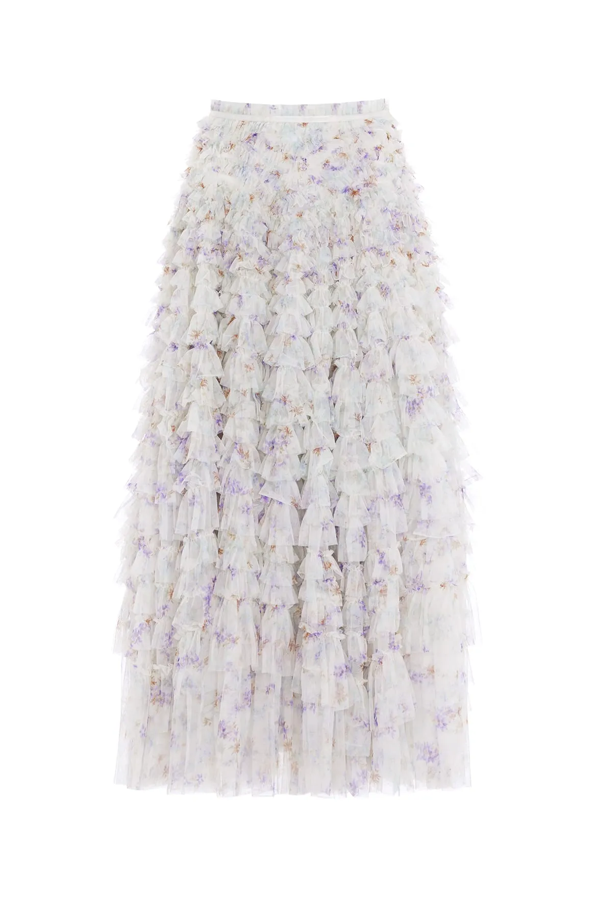 Ophelia Ditsy Hattie Ruffle Ankle Skirt Trendy floral dress Trend Detail