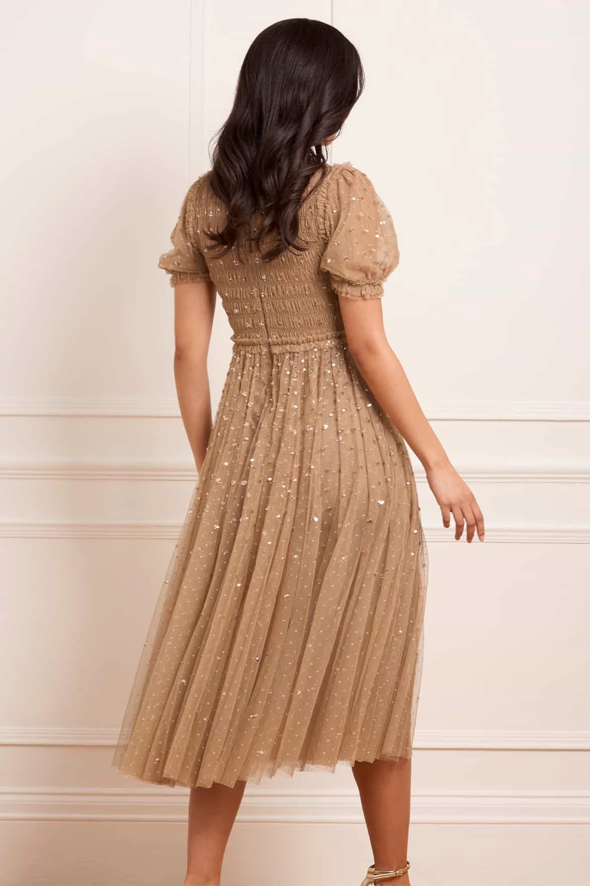 Sequin Giselle Smocked Ballerina Dress Outfit Core Smart Comfort