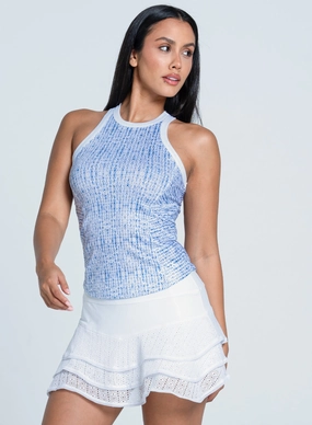 Boho Tile Rib Tank Loose Sweater