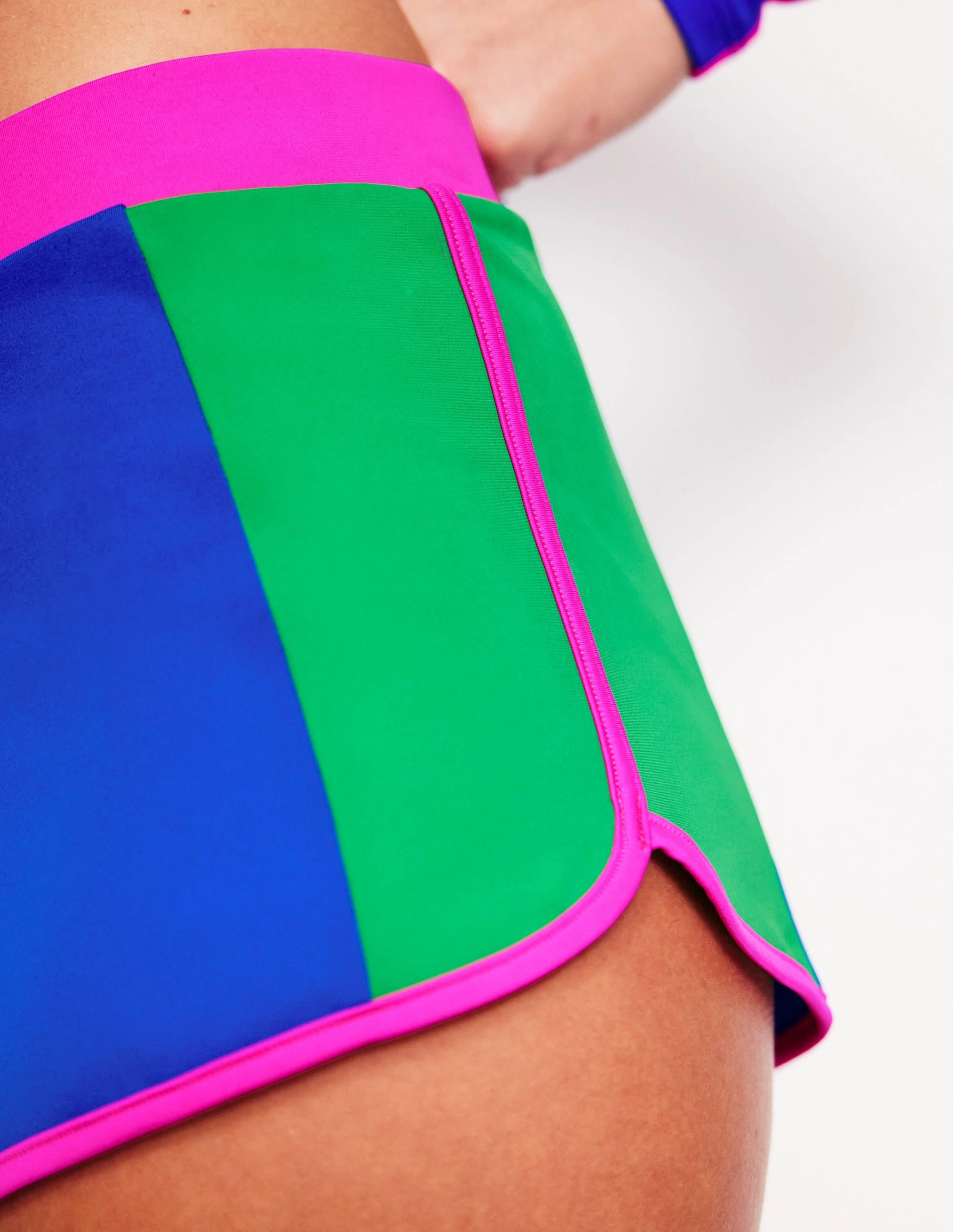 Swim Shorts-Colbolt Blue Multi Way Tie