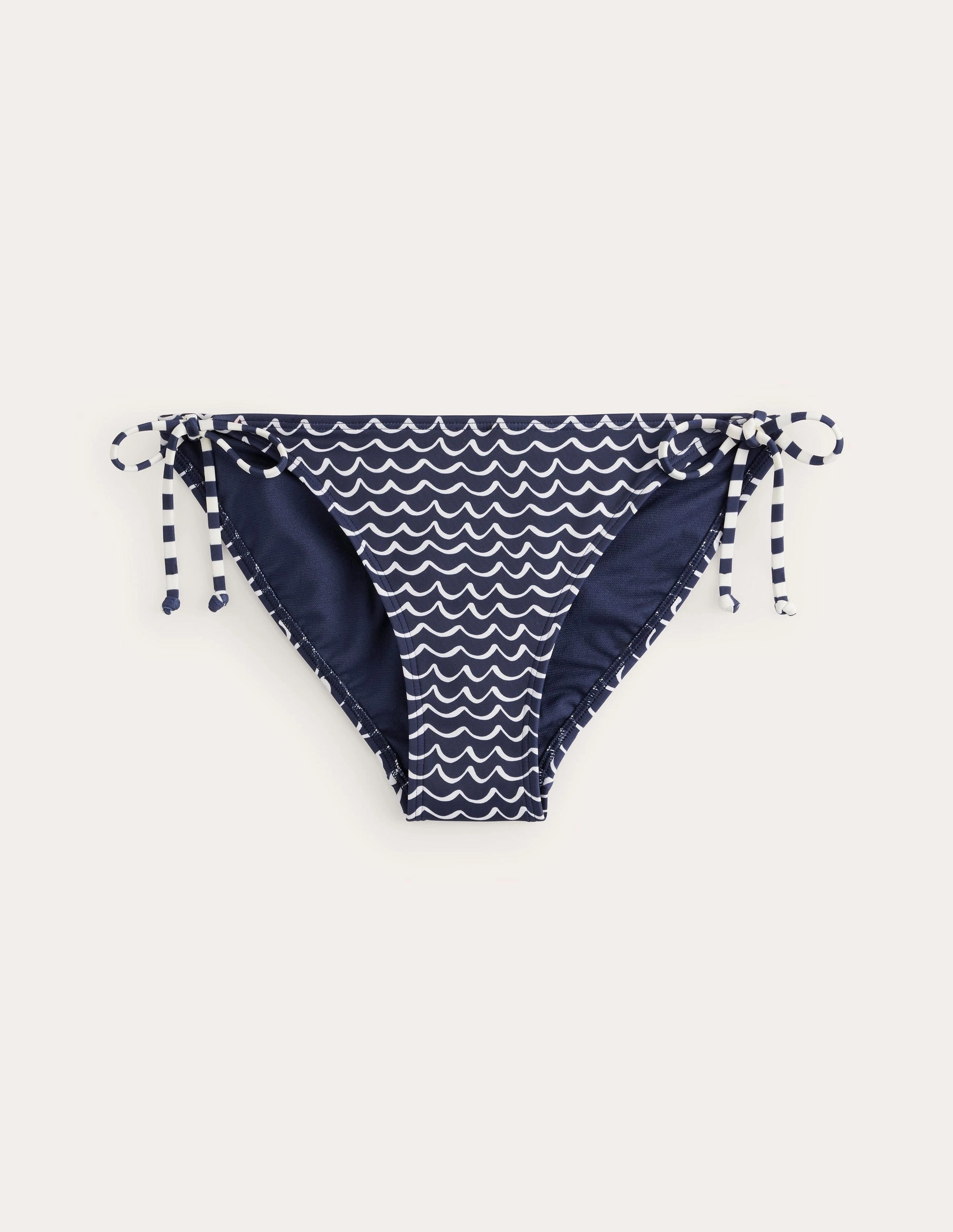 UPF Protection Pool Fashion Symi String Bikini Bottoms-French Navy, Seagull
