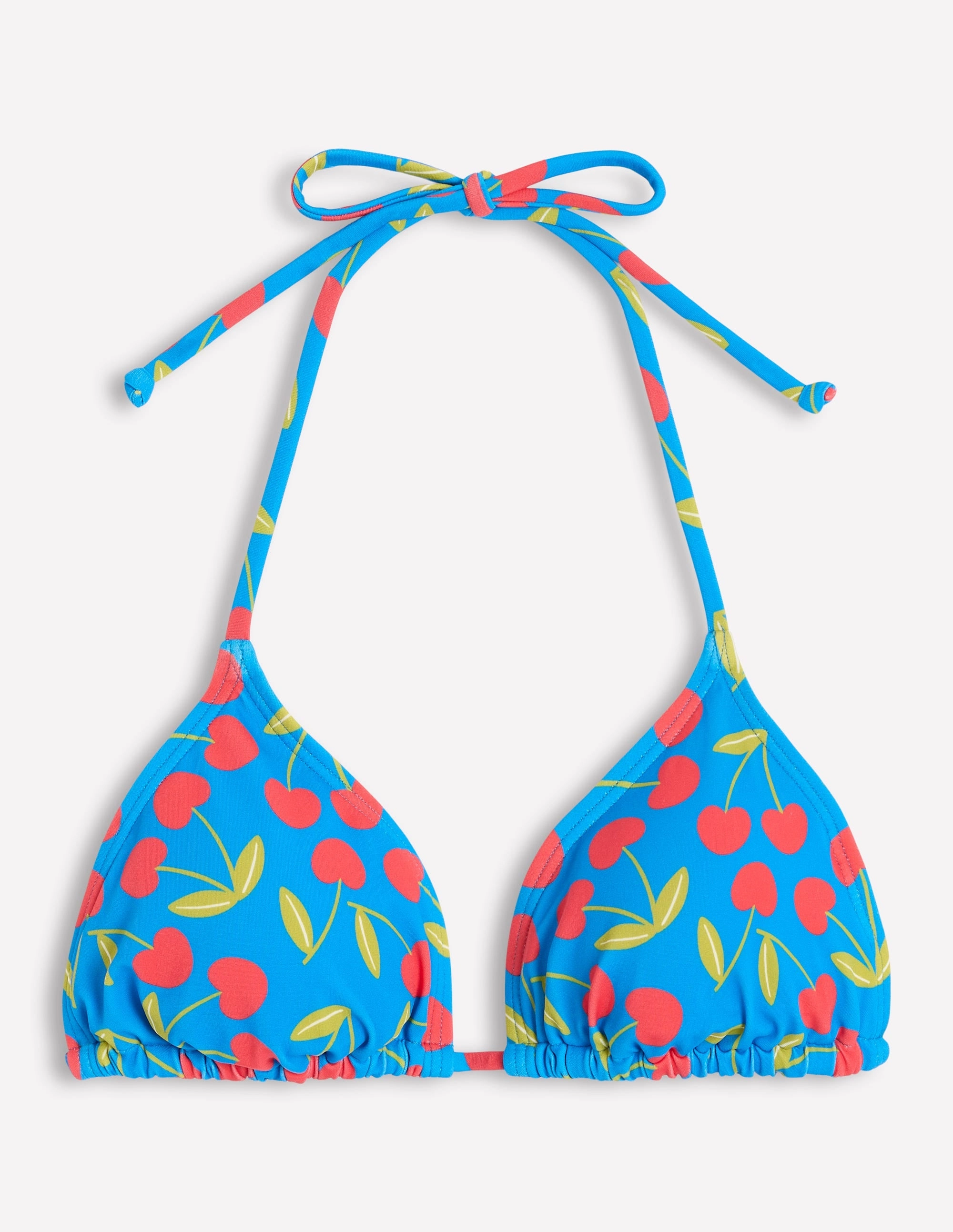 Symi String Bikini Top-Gallery Blue, Cherry Scatter Sun Protective UPF 50 