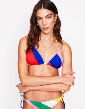 Symi String Bikini Top-Multi, Rainbow Cascade Multipurpose Layering Festival Ready