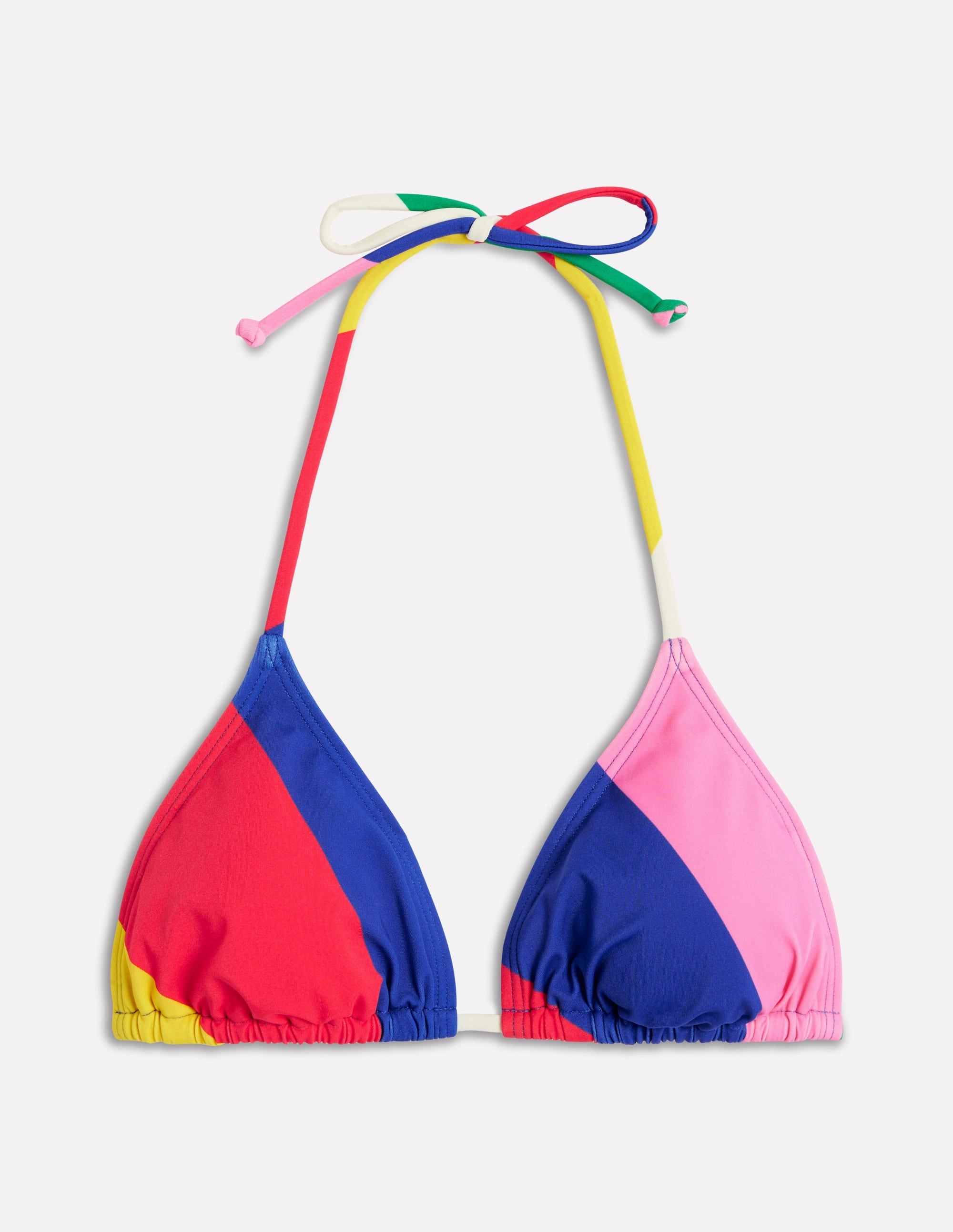 Symi String Bikini Top-Multi, Rainbow Cascade Quick Close Fastener
