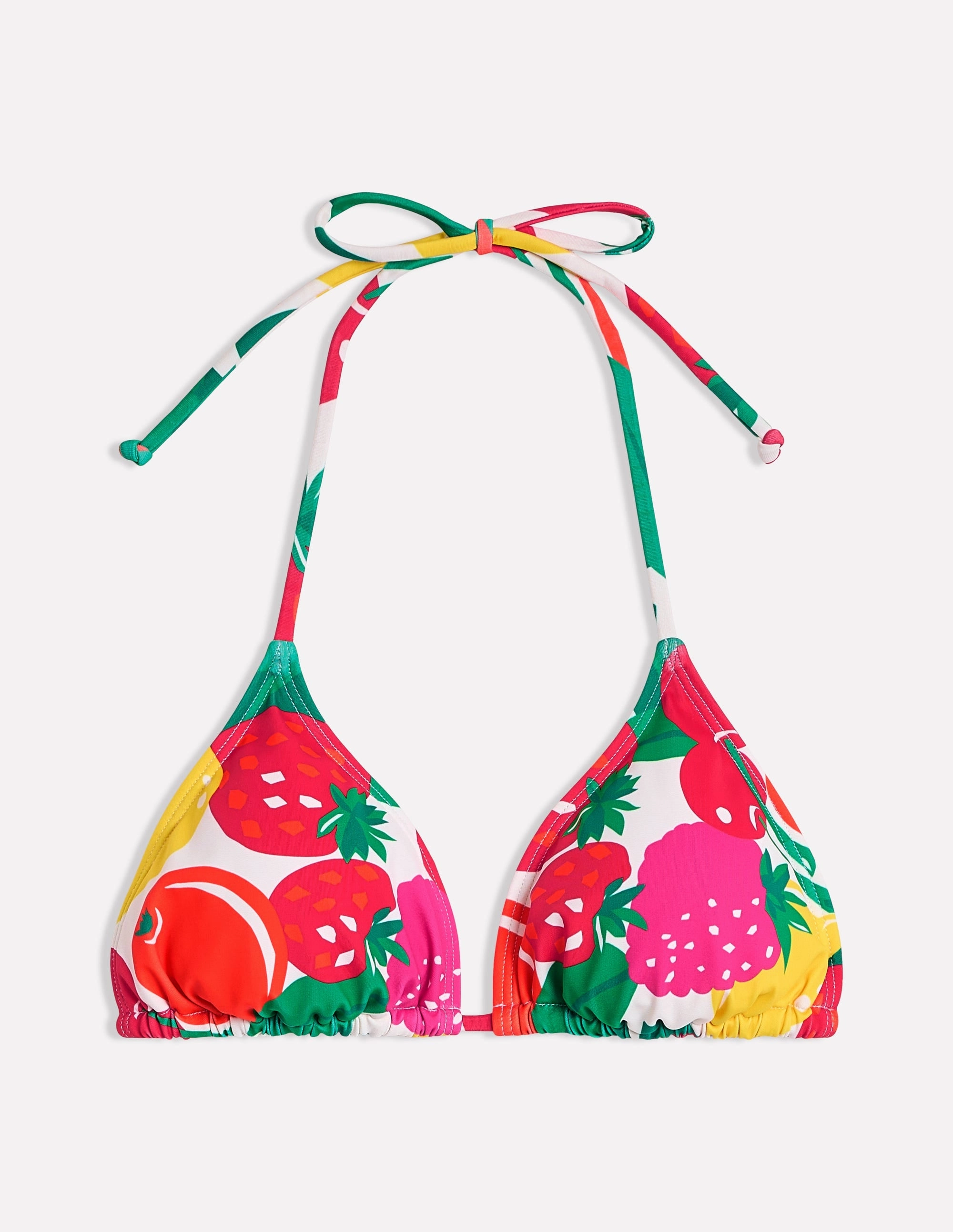 Ergonomic Design Tropical Lifestyle Symi String Bikini Top-Multi, Summer Fruits