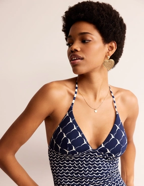 Symi String Swimsuit-French Navy, Seagull On-The-Go Tropical Resort