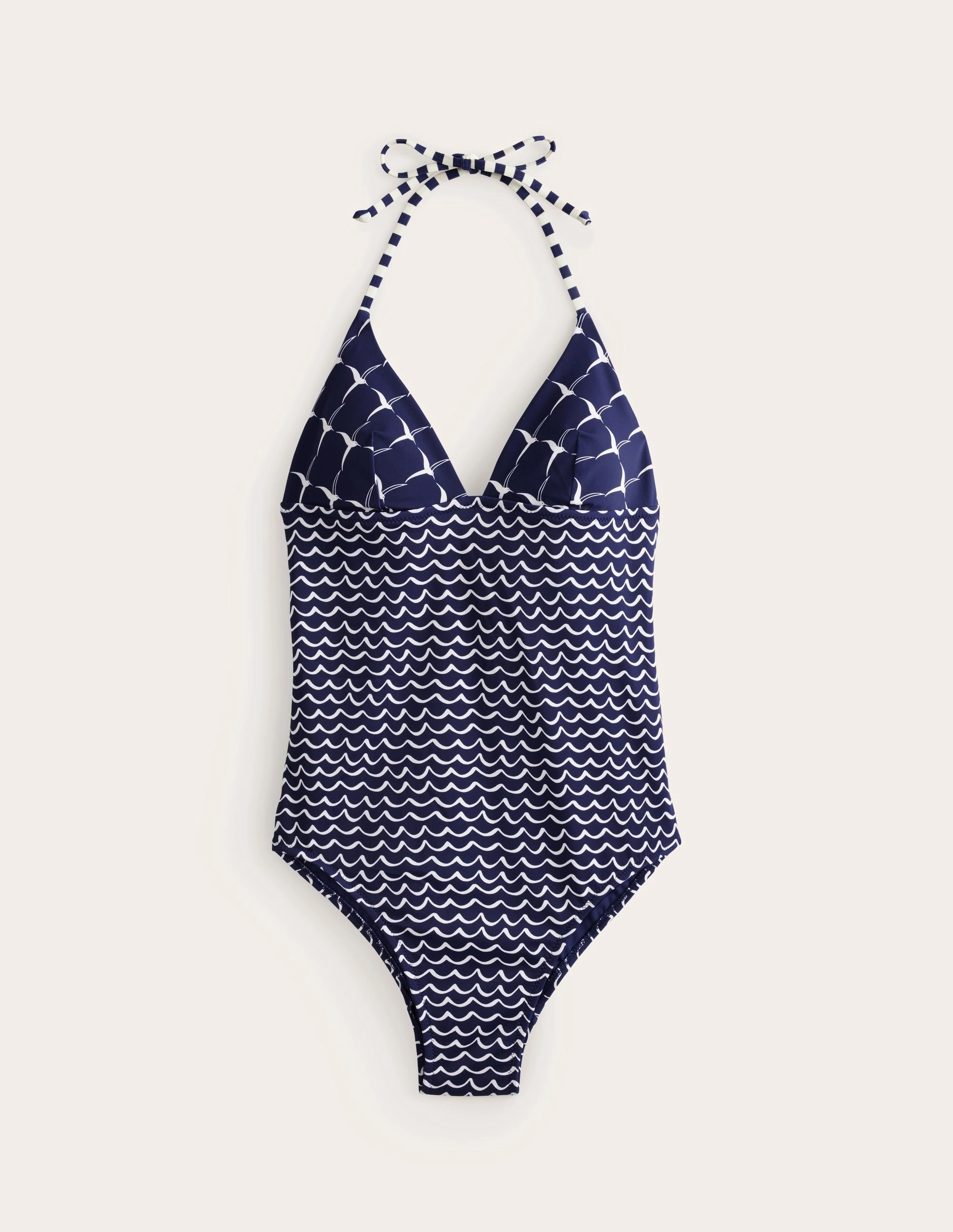 Symi String Swimsuit-French Navy, Seagull Glide Enhancing Surface