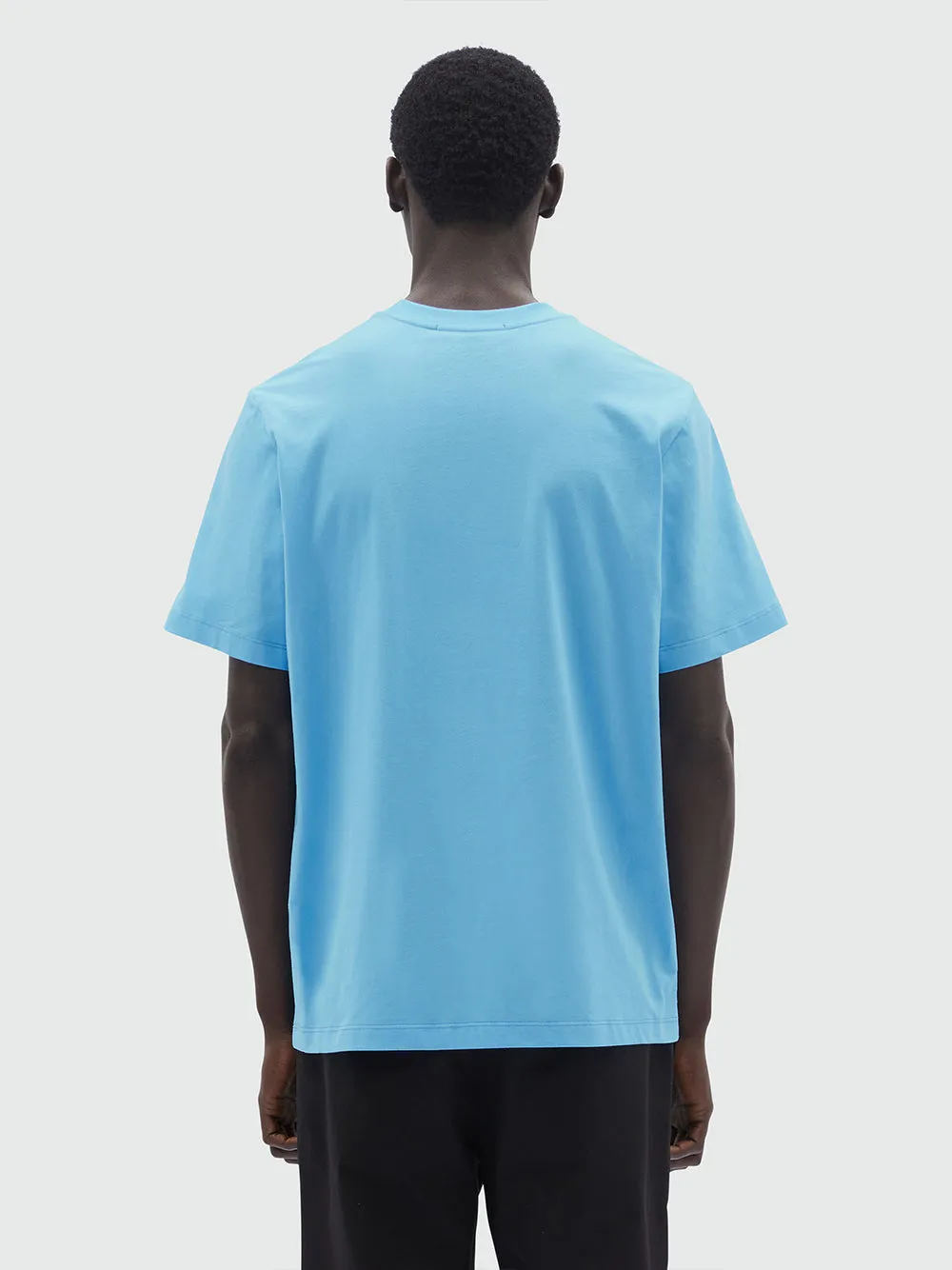 T-Shirt and Embroidered Logo (Blue)