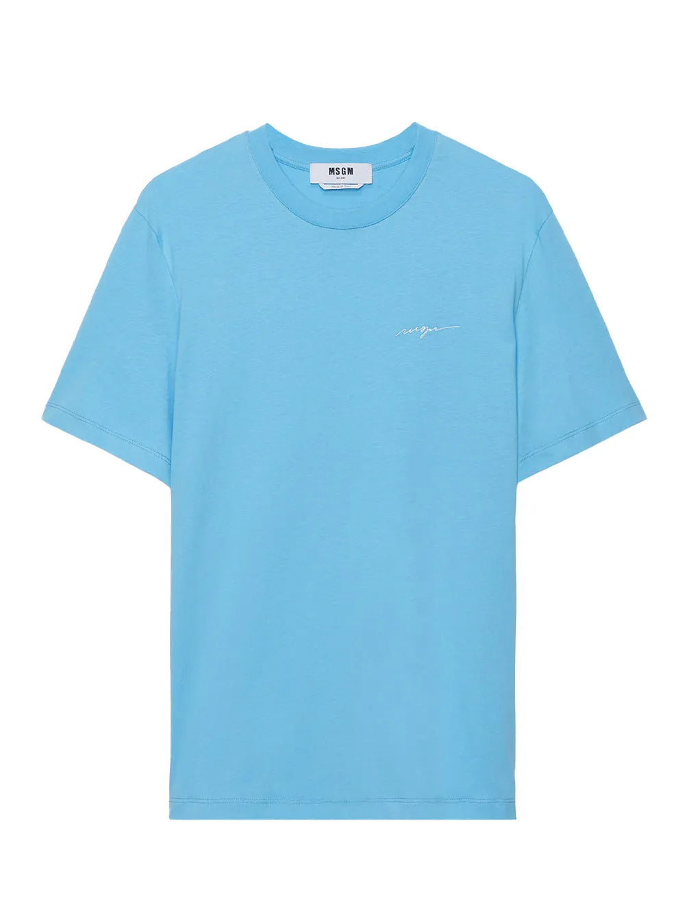 T-Shirt and Embroidered Logo (Blue)