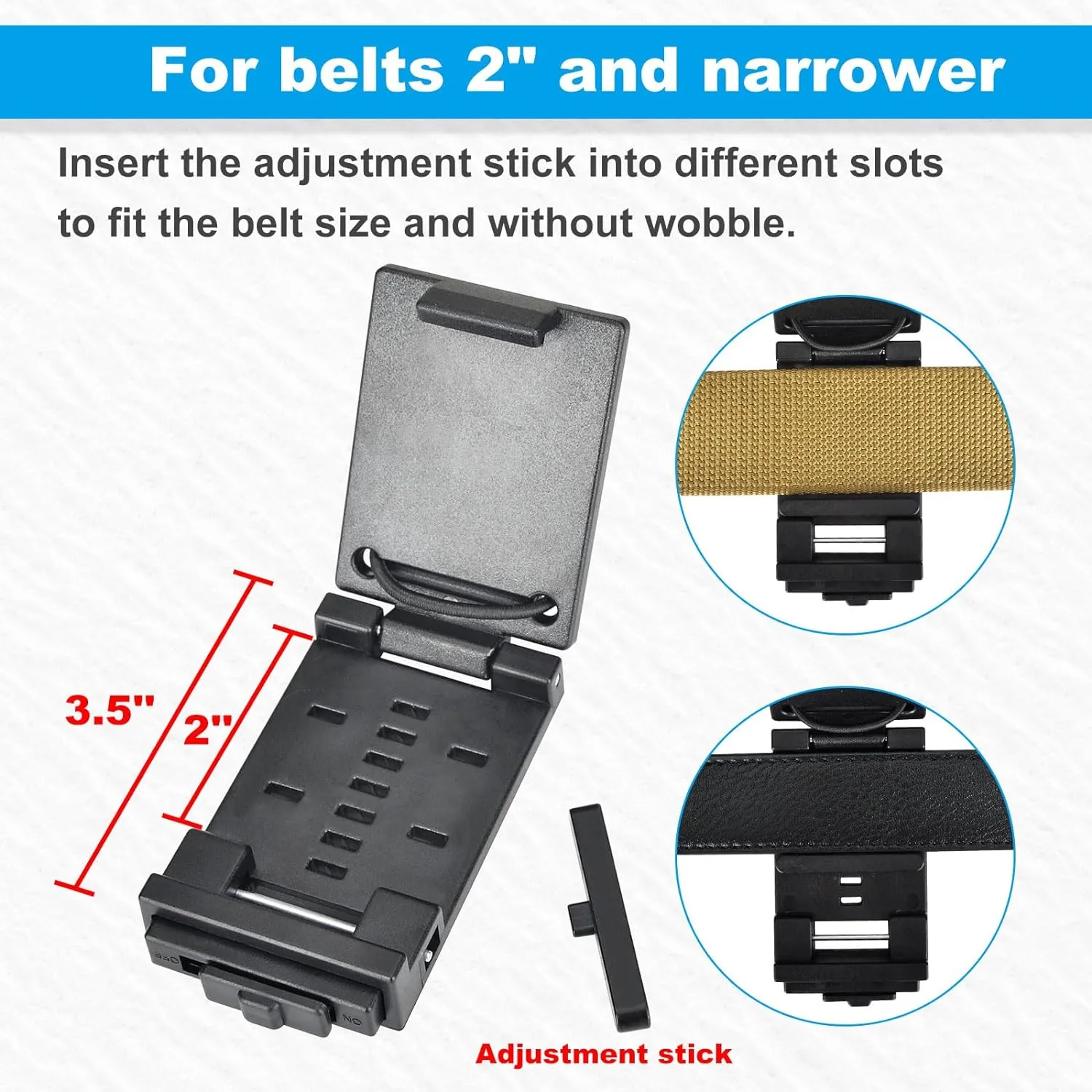 Tactical Radio Holder Duty Belt, Radio Holster Walkie Talkie Holder Belt Clip Law Enforcement Accessories for Motorola, BaoFeng, Midland, Hytera Radios