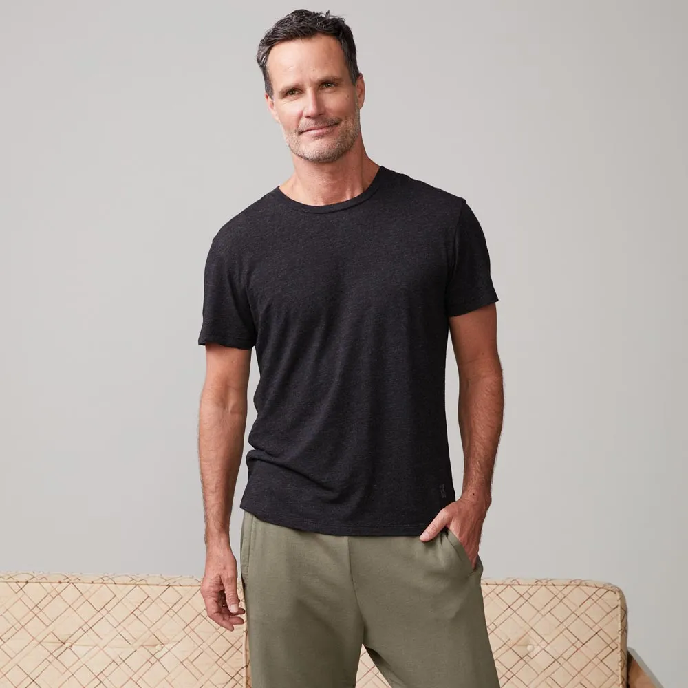 Textured Tri-Blend Relaxed Crew AthleticInspired AntiPill Finish