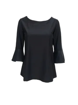 Flirty Top Black AdvancedAirflowChannels LightweightLayeredFabric