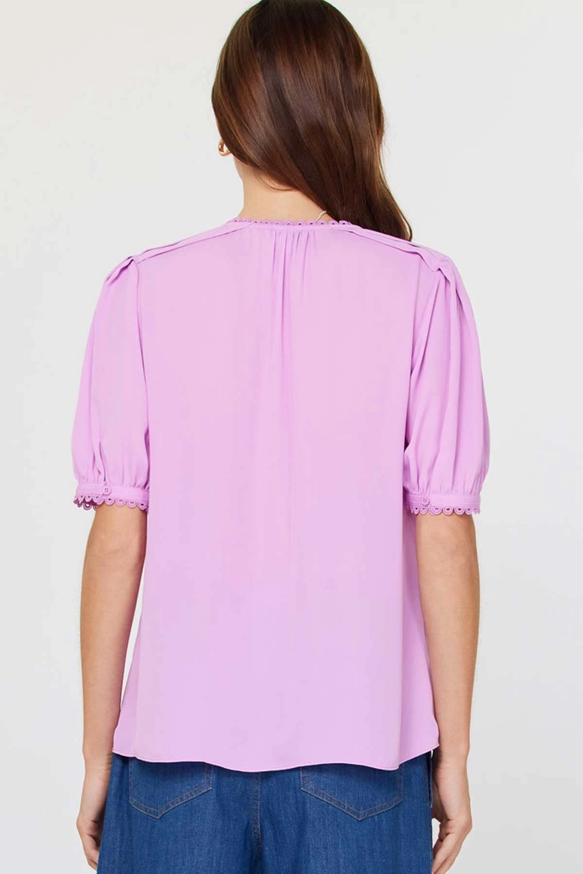 Taking It All In Purple Top Stain Repellent Coating StretchFabric