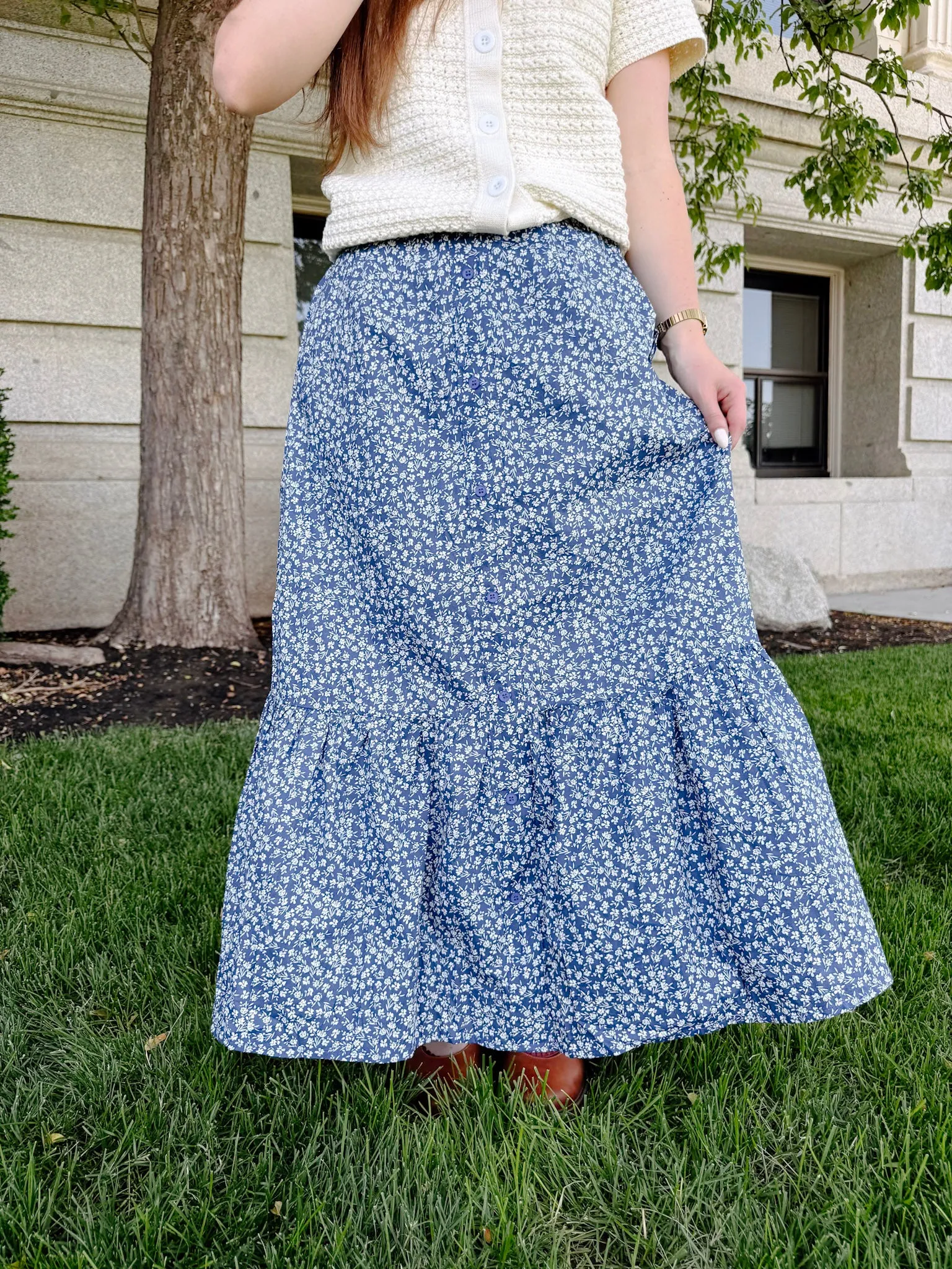 Runway Inspired Double Layer Construction Tamera Skirt