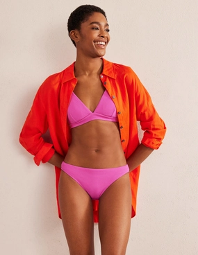 Secure-fit Fashion-Forward Arezzo Texture Bikini Bottoms-Amazing Pink Texture