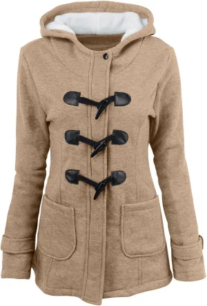 TARIENDY Padded Lined Coats for Women Travel Casual Winter Hoodies Horn Button Long Sleeve Jackets 2025 Cozy Outerwear