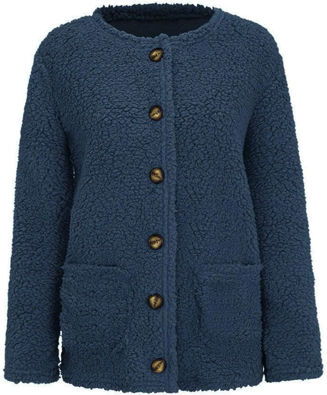 TARIENDY Plus Size Jackets for Women Sherpa Fleece Lined Coats Trendy Workout Casual Outerwear Long Sleeve Button Cardigan