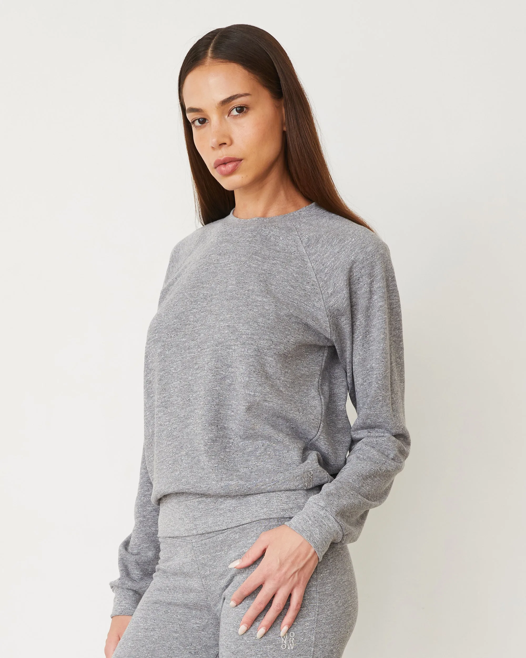 Sleek Waist Design Fit Comfy and Chic Original Fleece Vintage Raglan