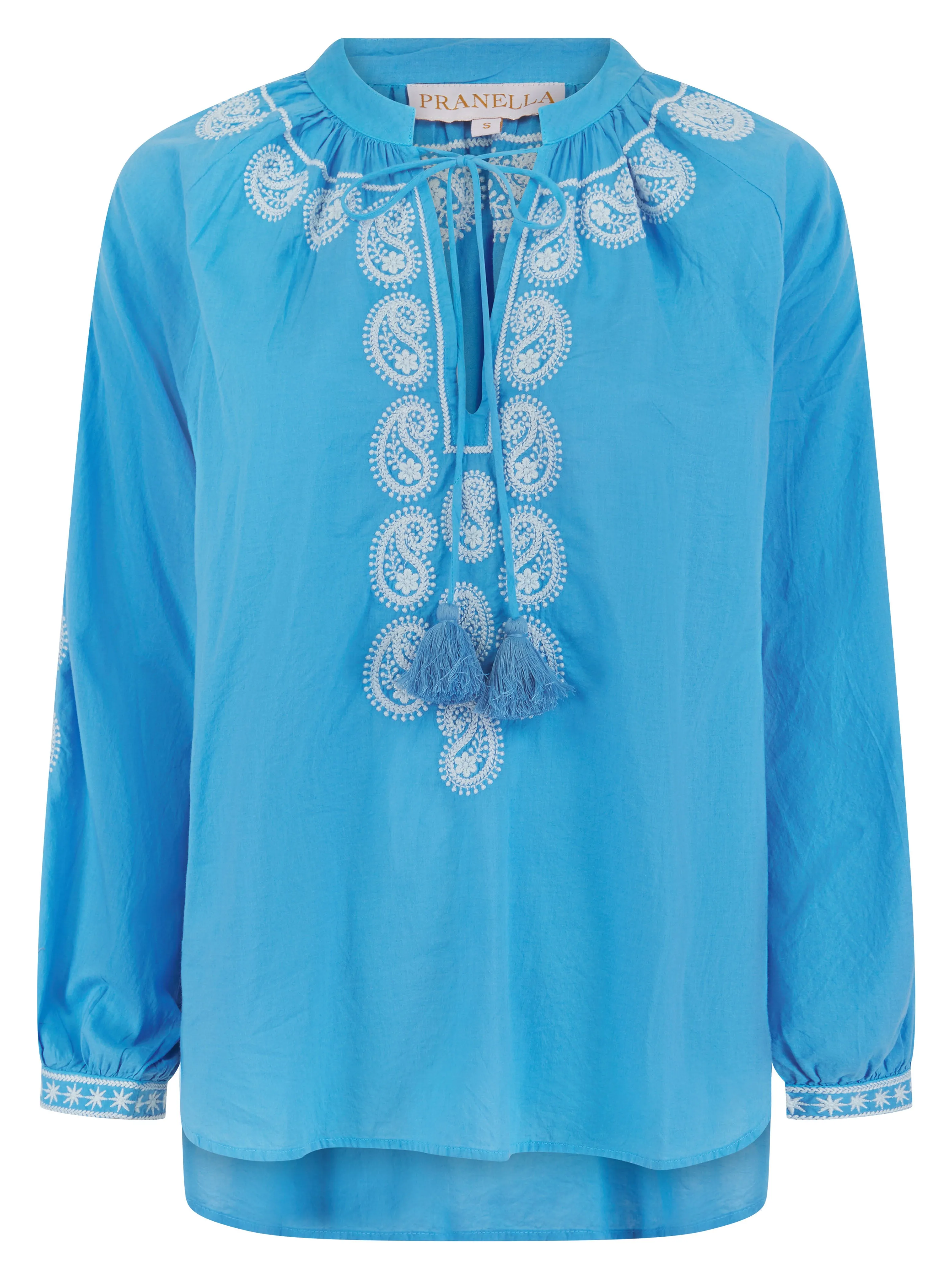 Taylor Top Cornflower AntiPillTreatment Breathable Knit Fabric
