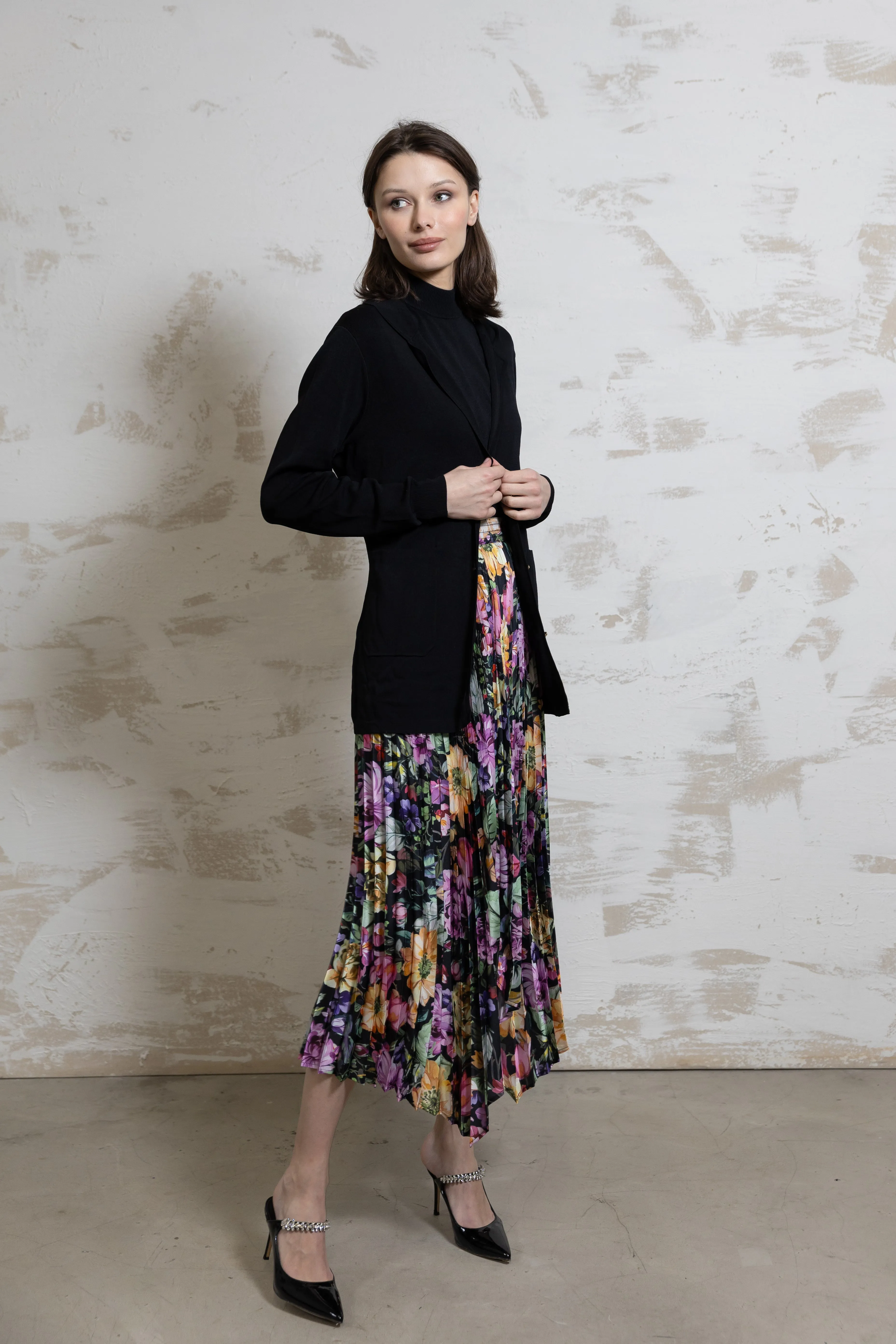 party look Arrow Pleated Skirt - Floral