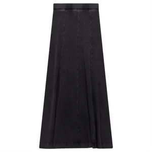 Hidden Zipper Outfit Combo Spades Blk Wash Ribbed Paneled Stone Wash Maxi SB3CM8391SLW