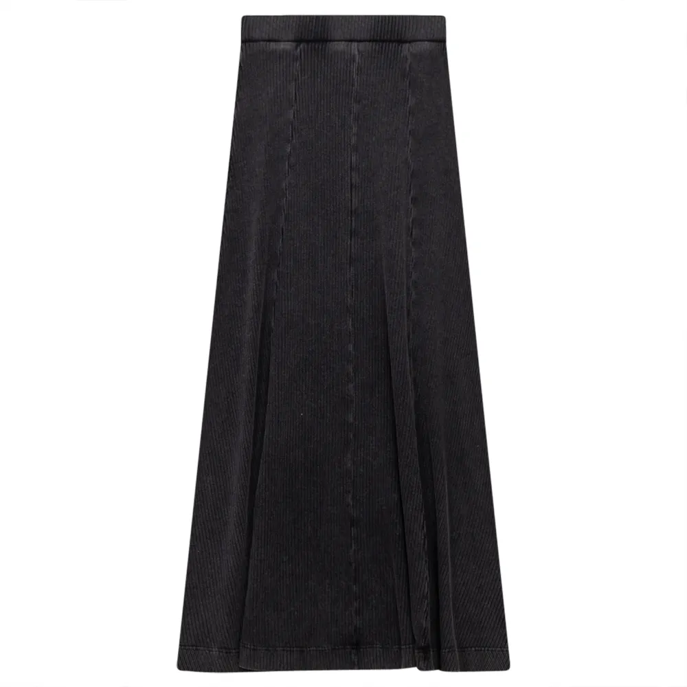 Spades Blk Wash Ribbed Paneled Stone Wash Maxi SB3CM8391SLW Sturdy Waistband