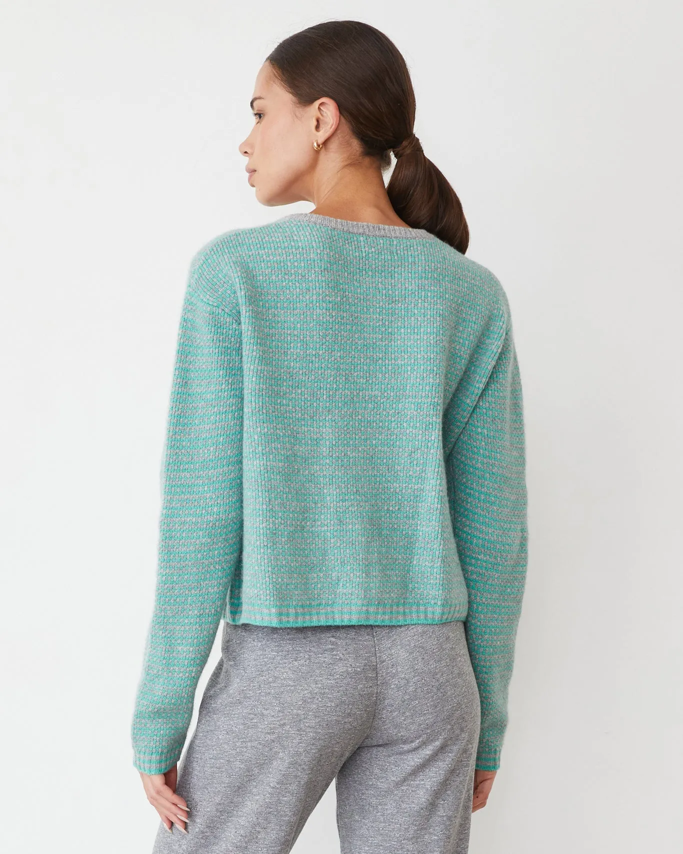 Four Way Stretch Material Unstructured Fit Cashmere Cardigan
