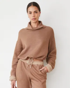 Teddy Fleece Funnel Pullover Grid Back Panel MultiFunctional Pocket Placement