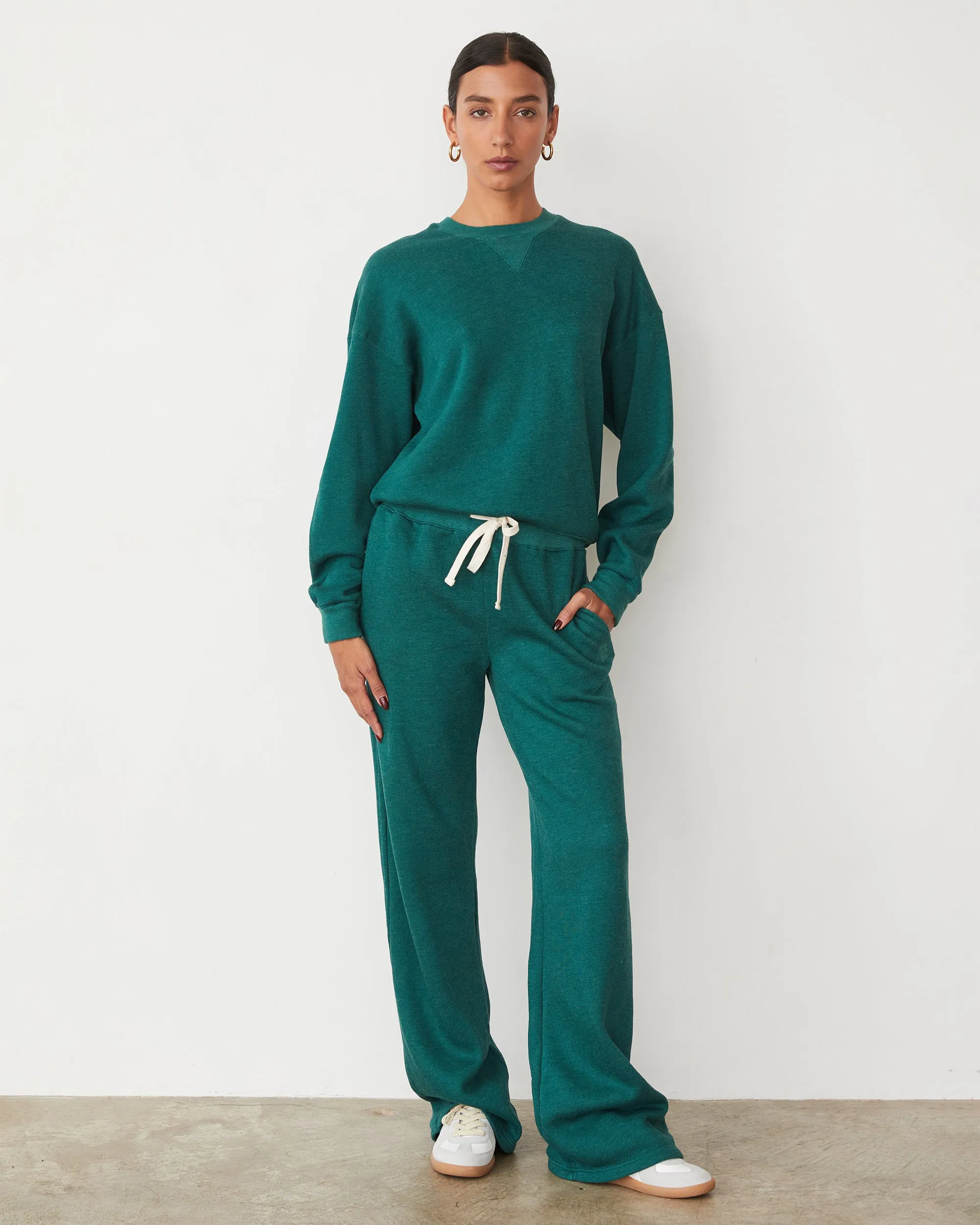 Teddy Fleece Oversized Straight Leg Sweat FrenchTerry
