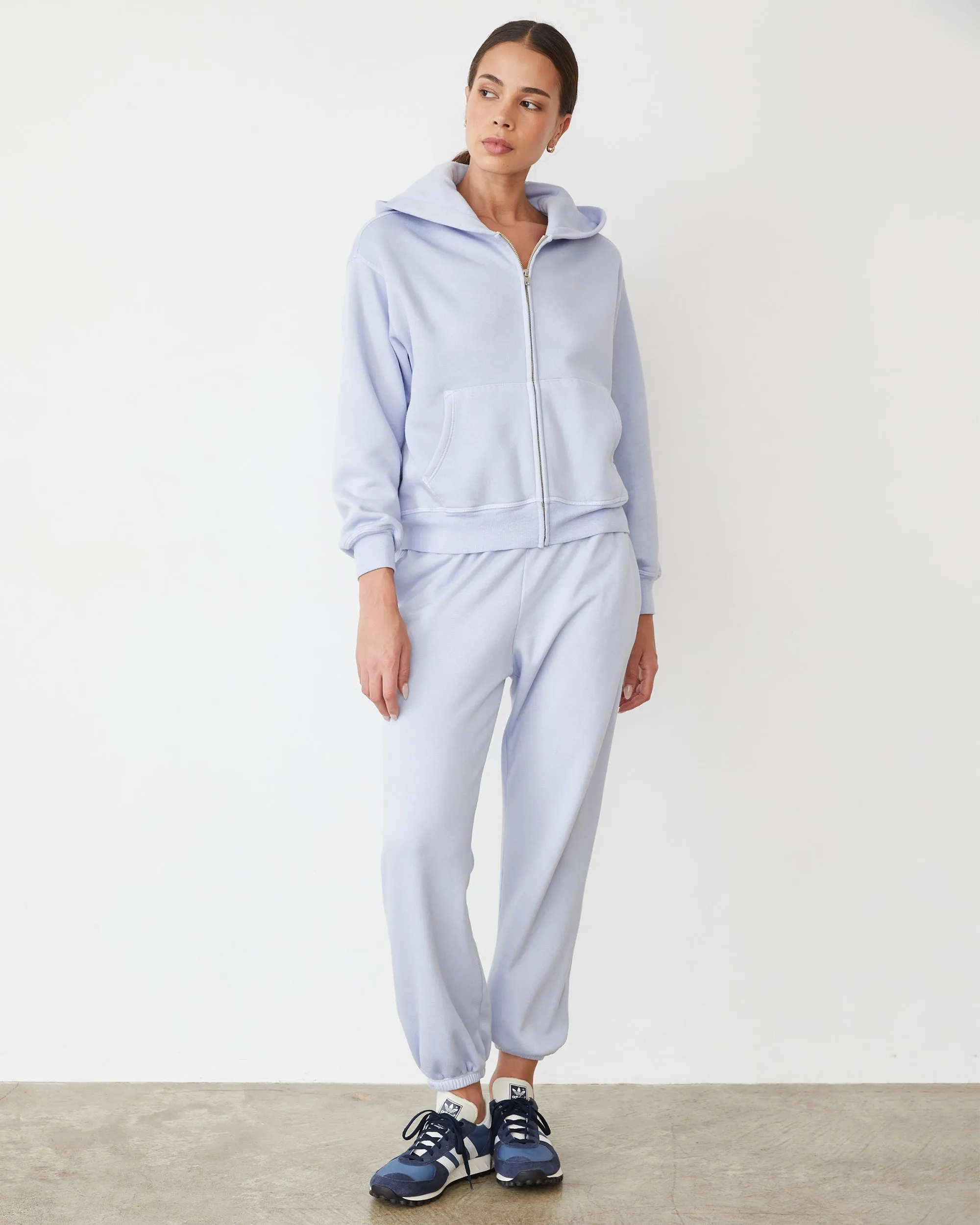 MicrofiberTech Contoured Side Panels Teddy Fleece Relaxed Sweat