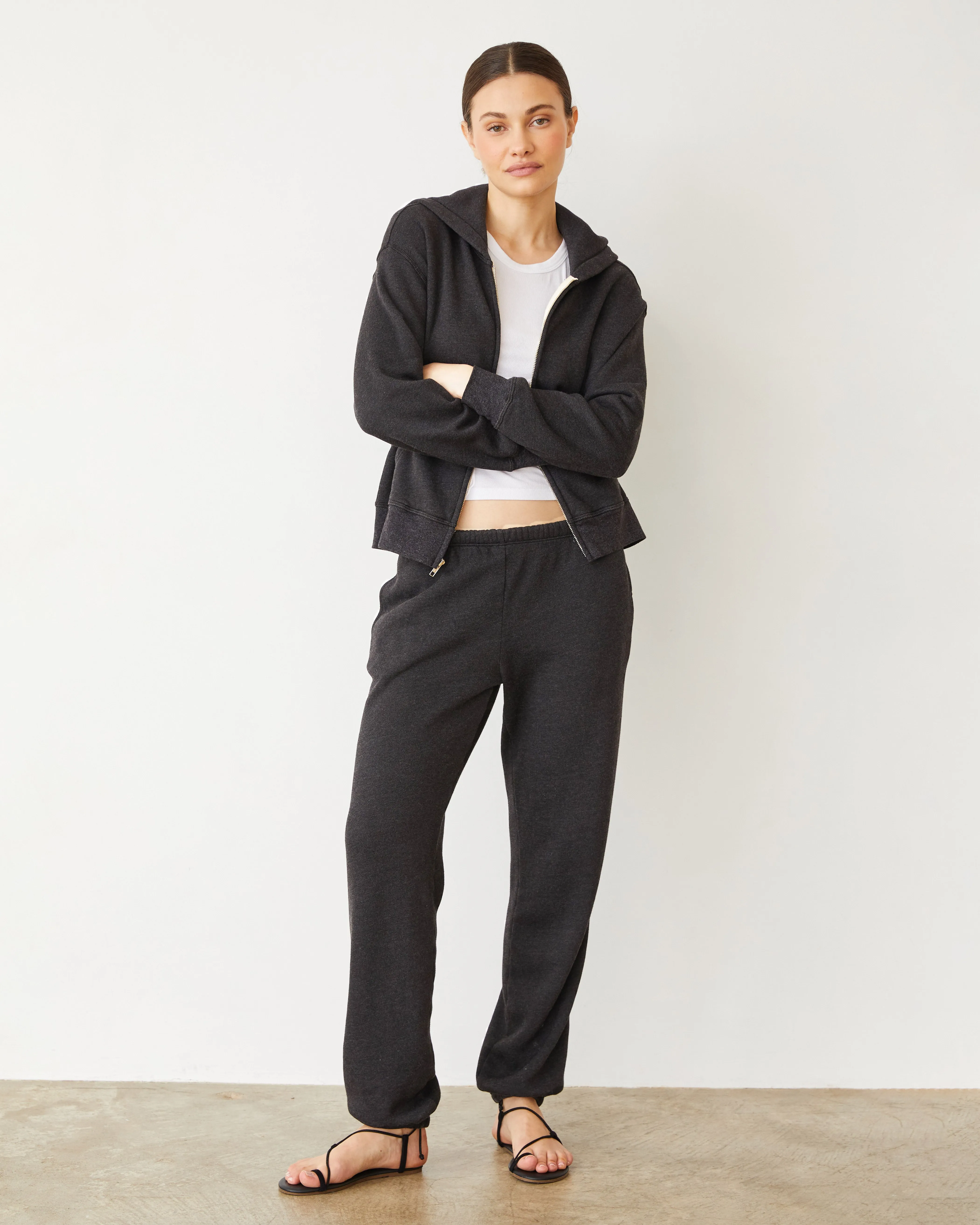 Relaxed Style Wear Teddy Fleece Relaxed Zip Up Hoody