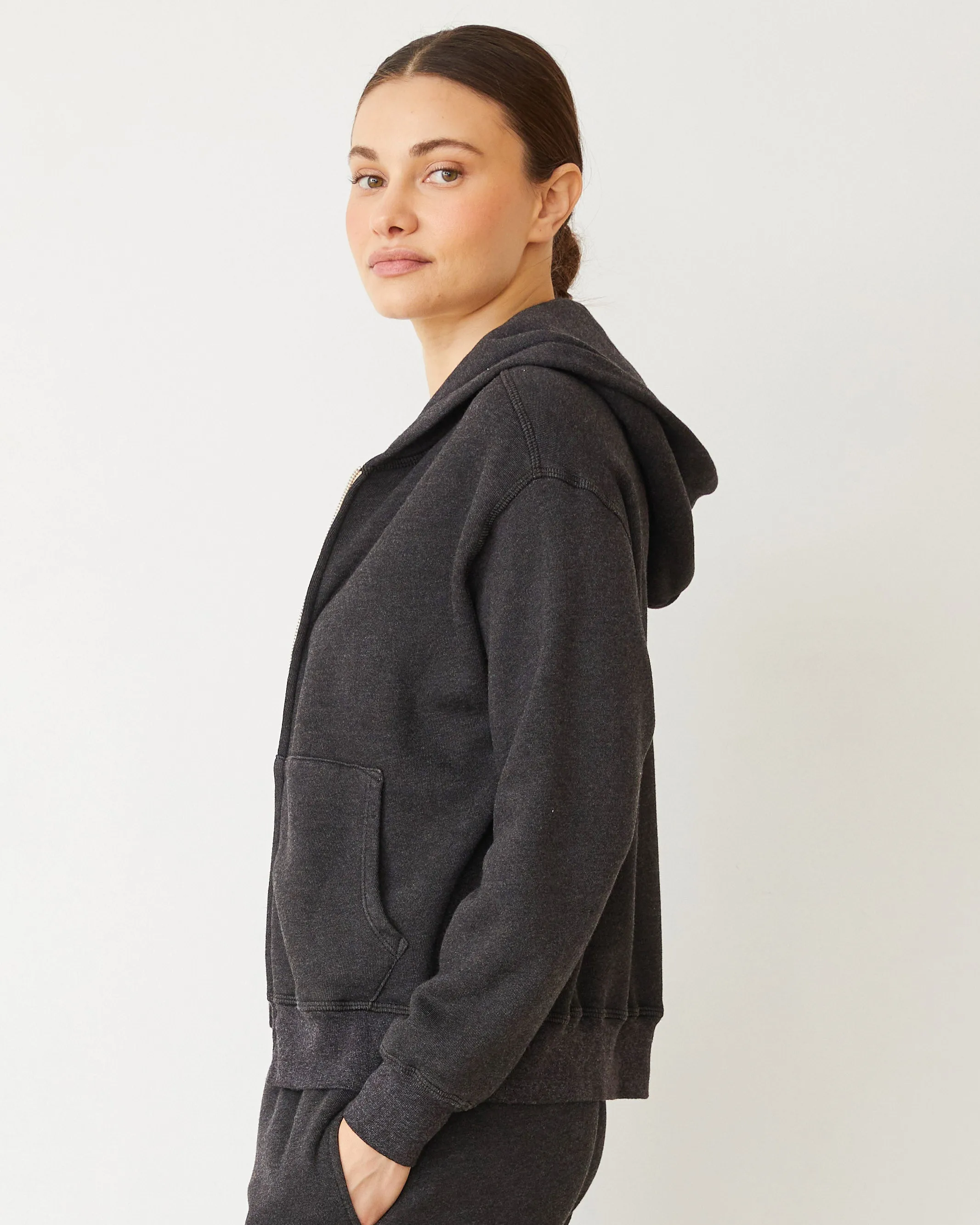 Stylish and Comfortable Teddy Fleece Relaxed Zip Up Hoody