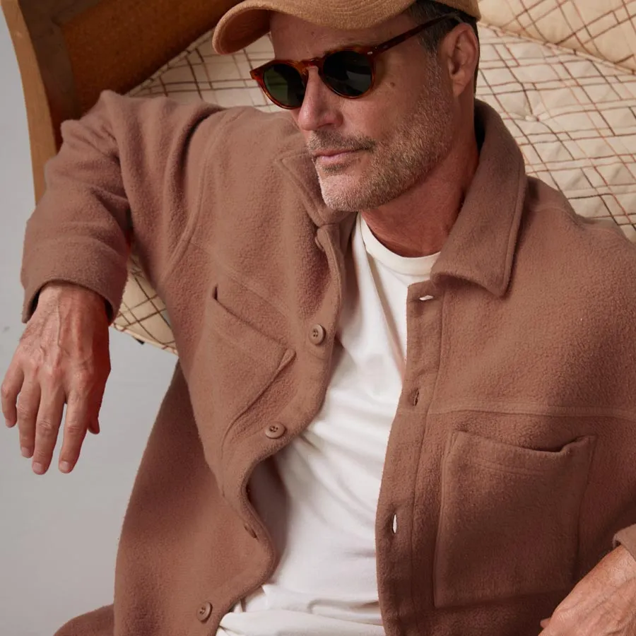 Teddy Fleece Shacket Roll Up Sleeve System