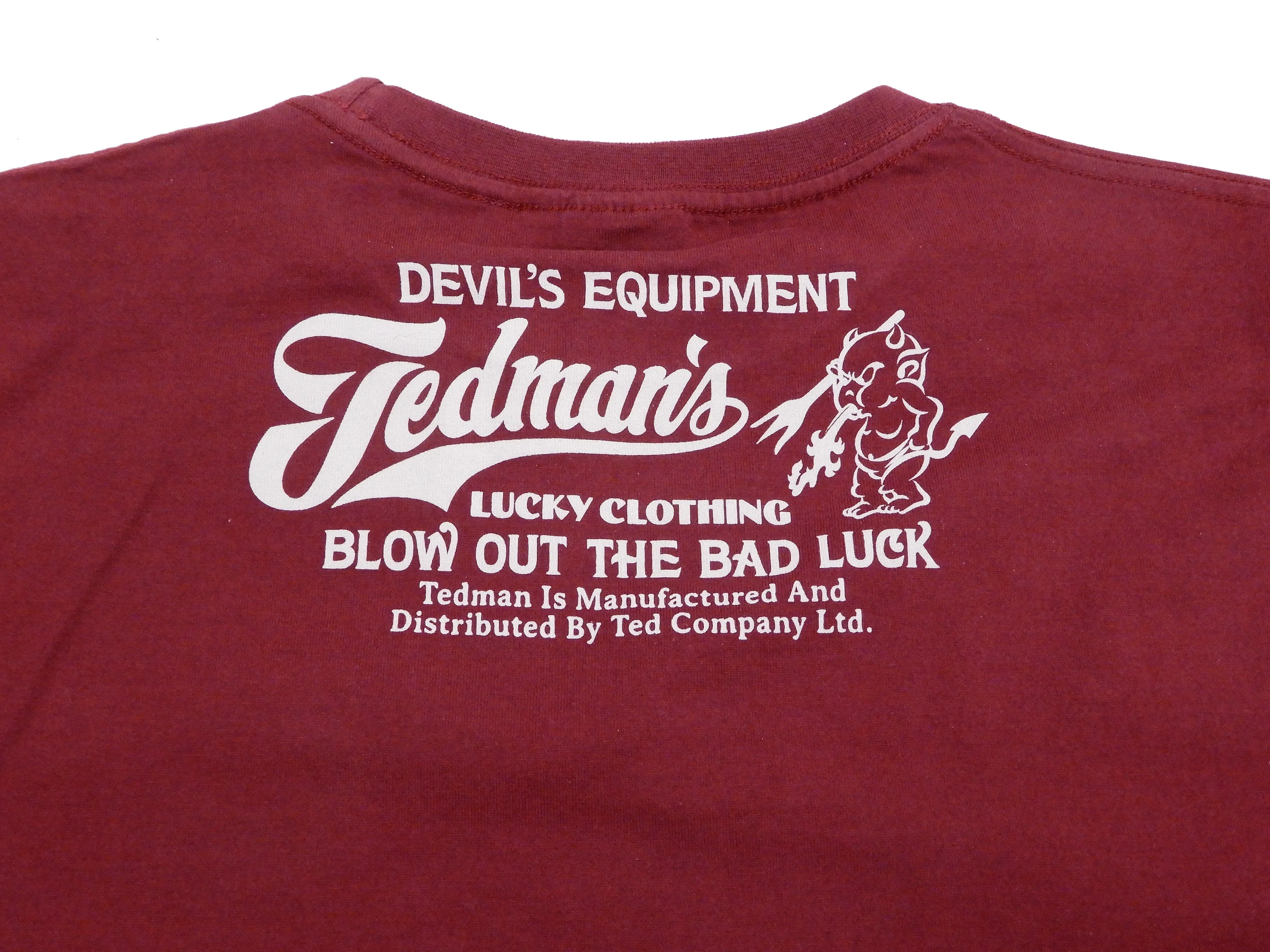 Tedman 3 Pocket T-Shirt Men's Short Sleeve Graphic Tee TDSS-470 Wine